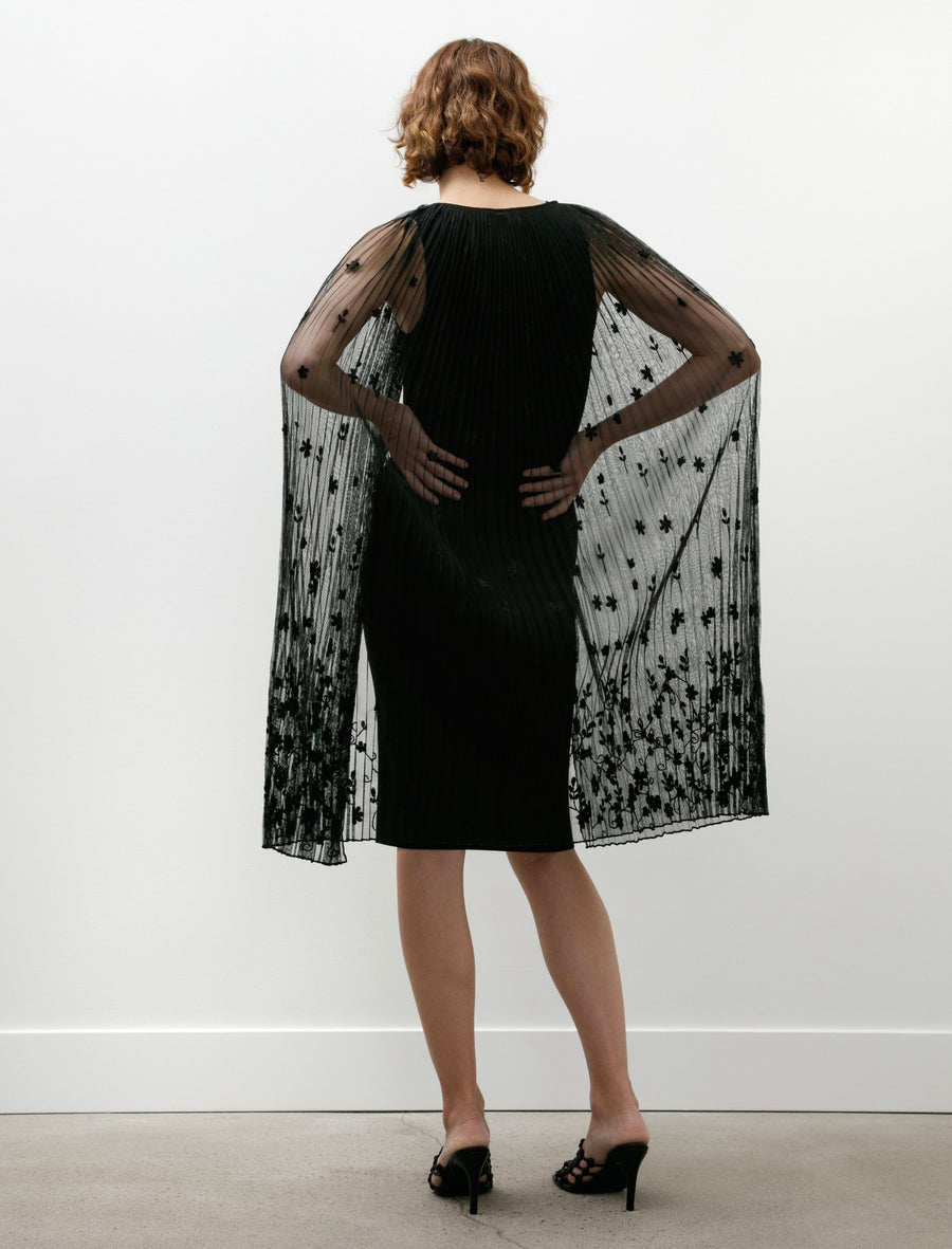 Floral Tulle Cape Black - Image 6