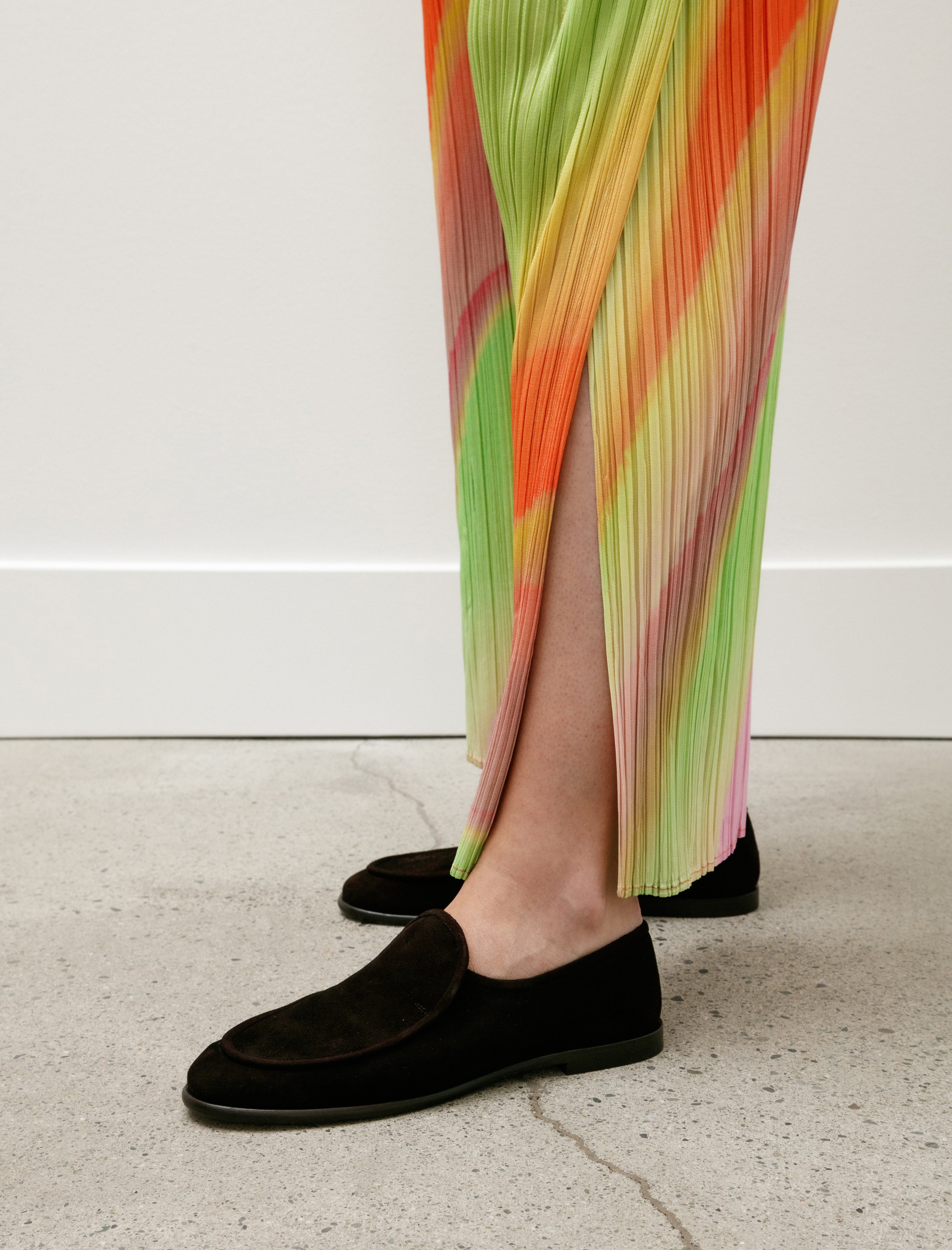 Pleats Please by Issey Miyake Groove Wide Leg Pants Bright Pink