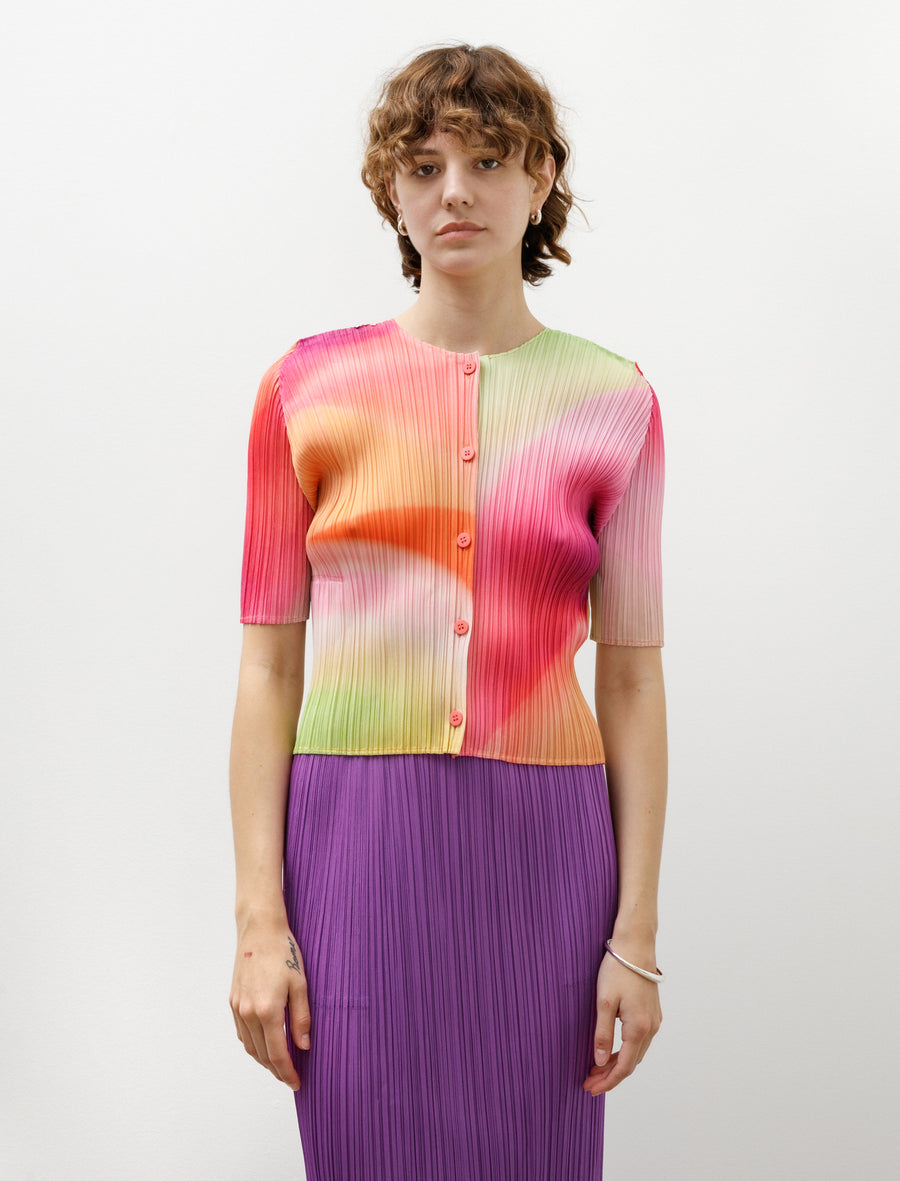 Groove Short Sleeve Top Bright Pink - Image 1