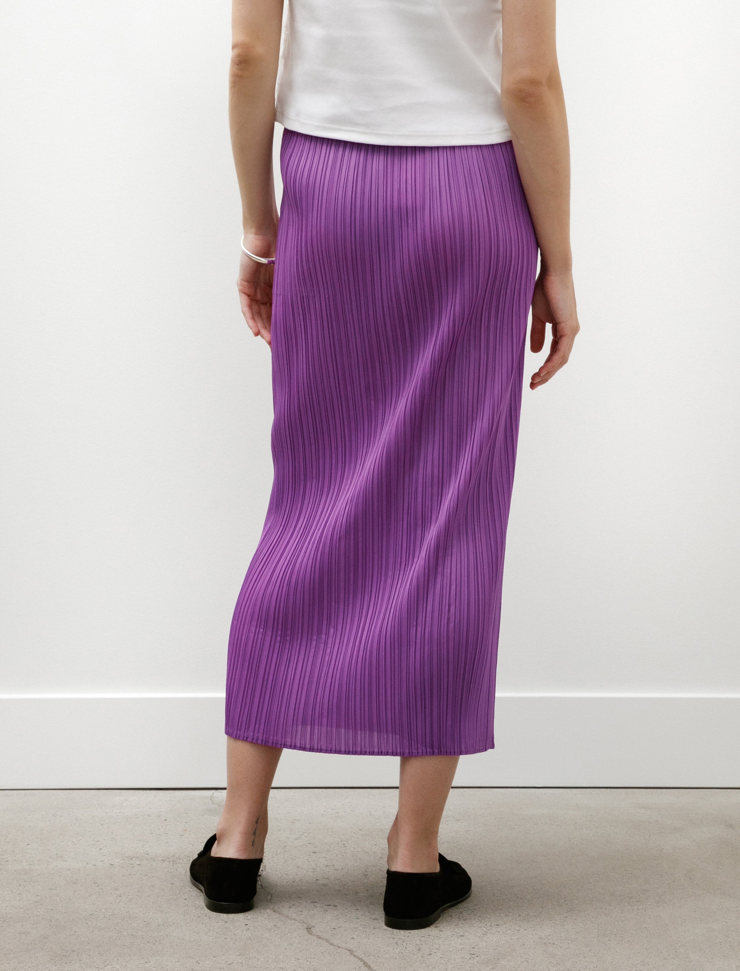 Pleats Please by Issey Miyake Monthly Colours Straight Skirt Purple