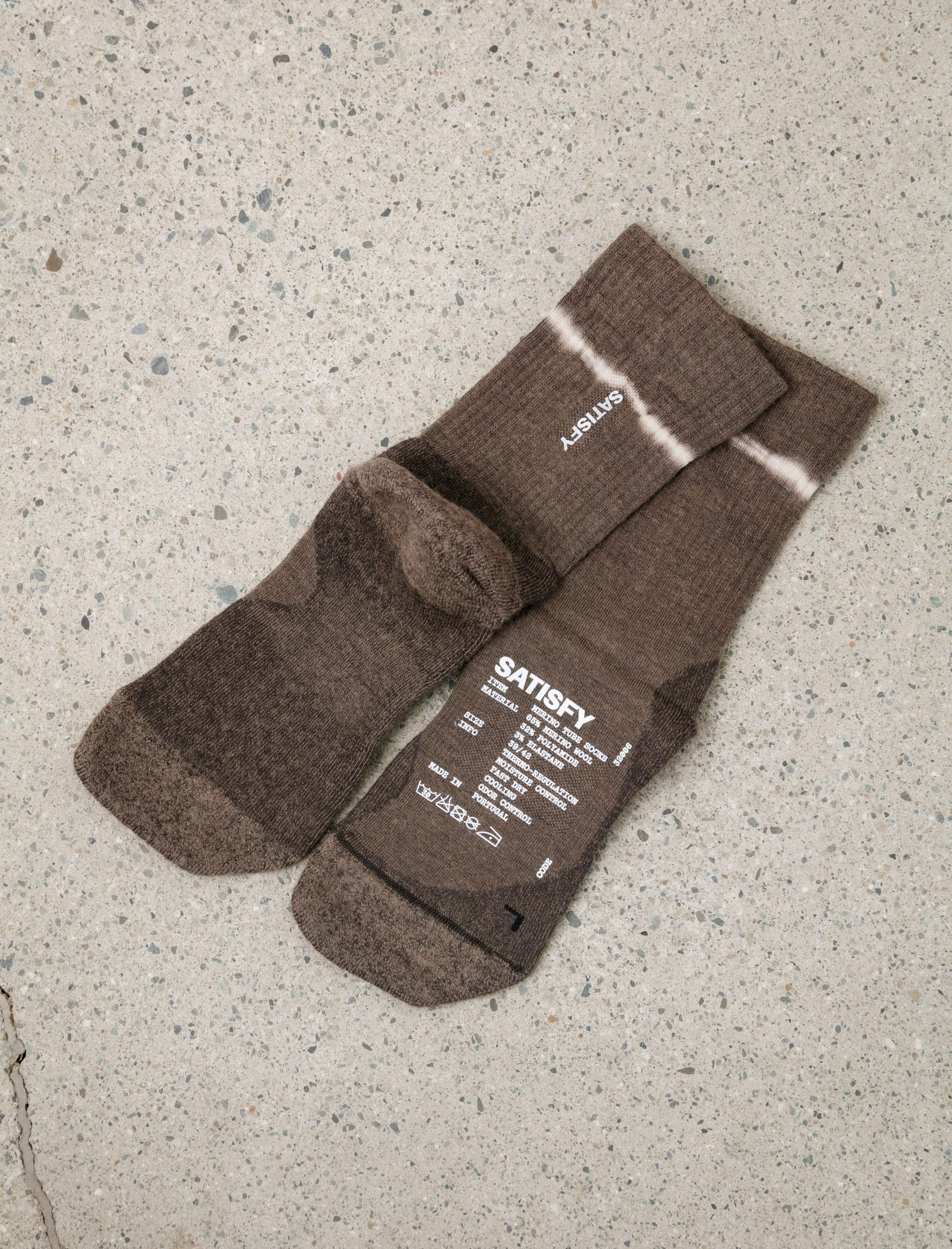 Satisfy Merino Nylon Tube Socks Falcon Tie Dye