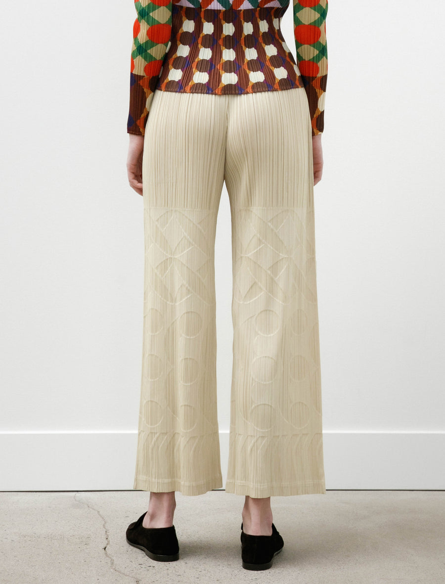 Tune Embossed Pants Ivory - Image 6