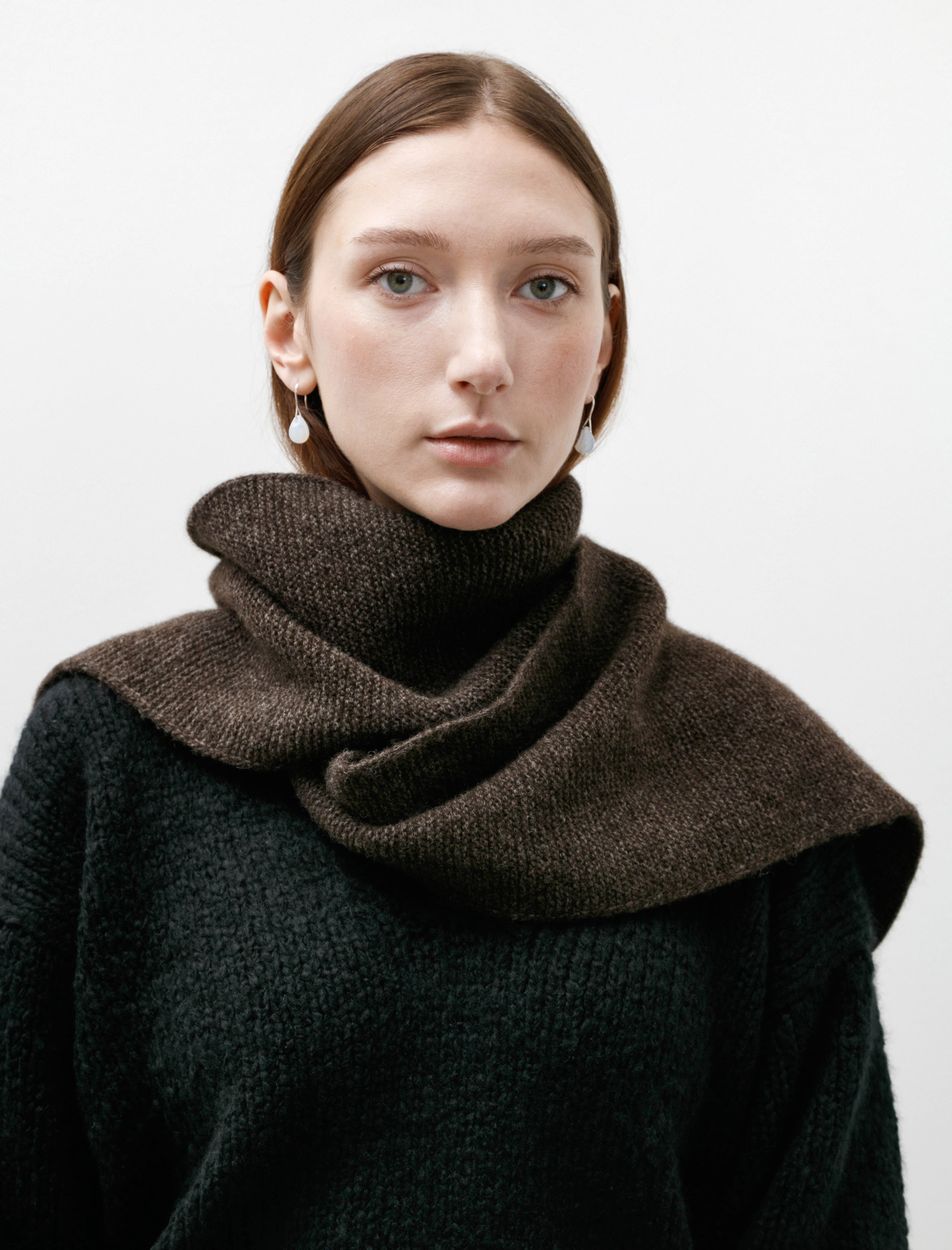 Margaret Howell Small Scarf Coffee Twist