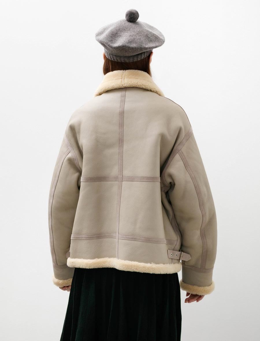 Sheep Mouton B-3 Flight Jacket Grege - Image 4