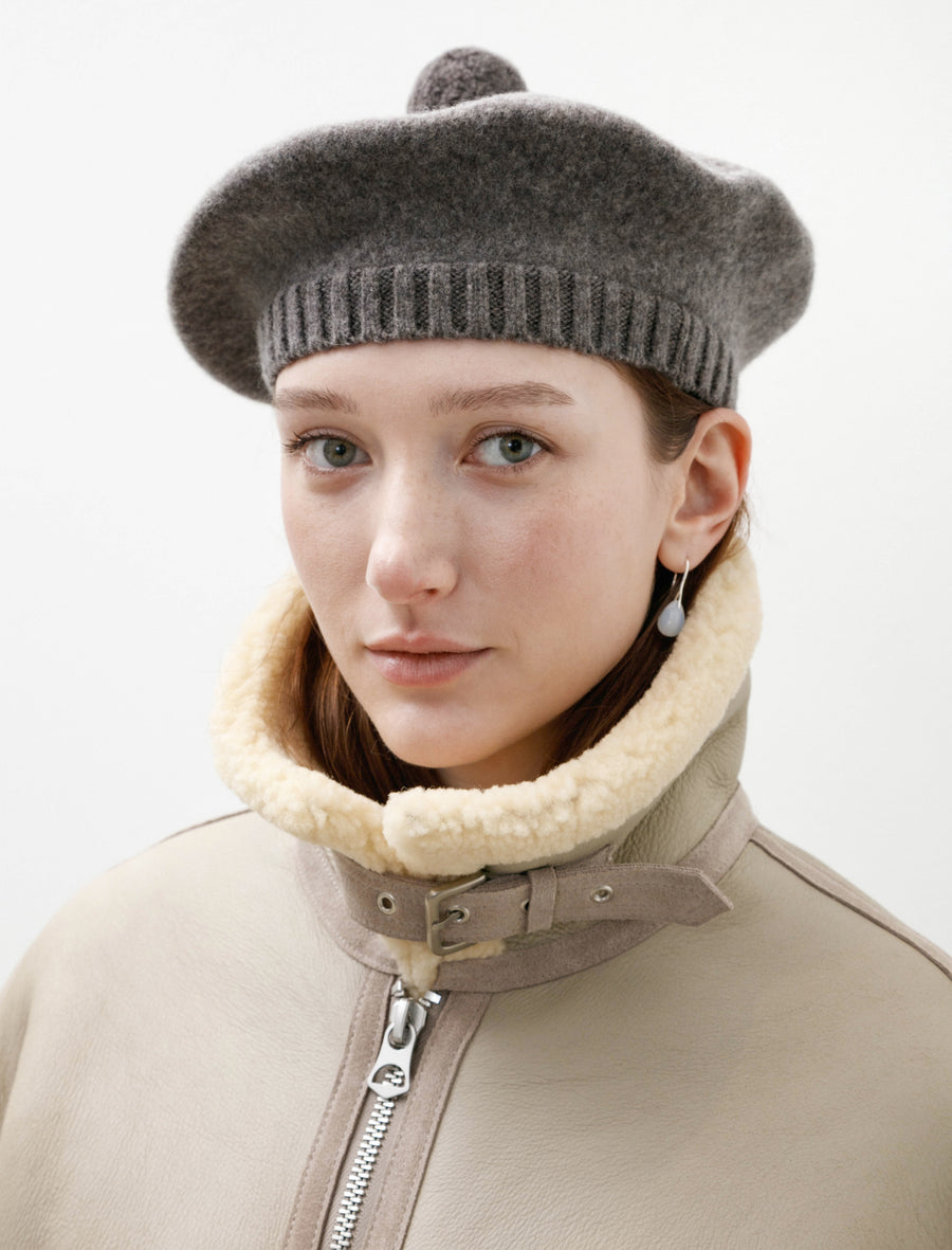 Sheep Mouton B-3 Flight Jacket Grege - Image 5