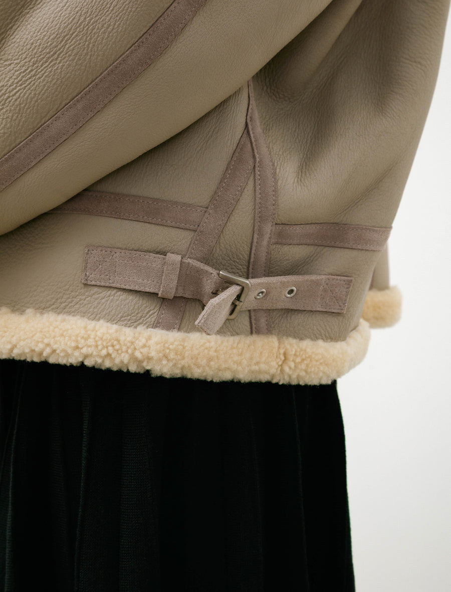 Sheep Mouton B-3 Flight Jacket Grege - Image 6