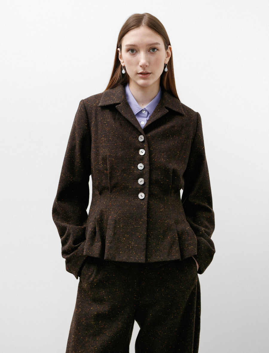 Colour Nep Shirt Jacket Brown - Image 2