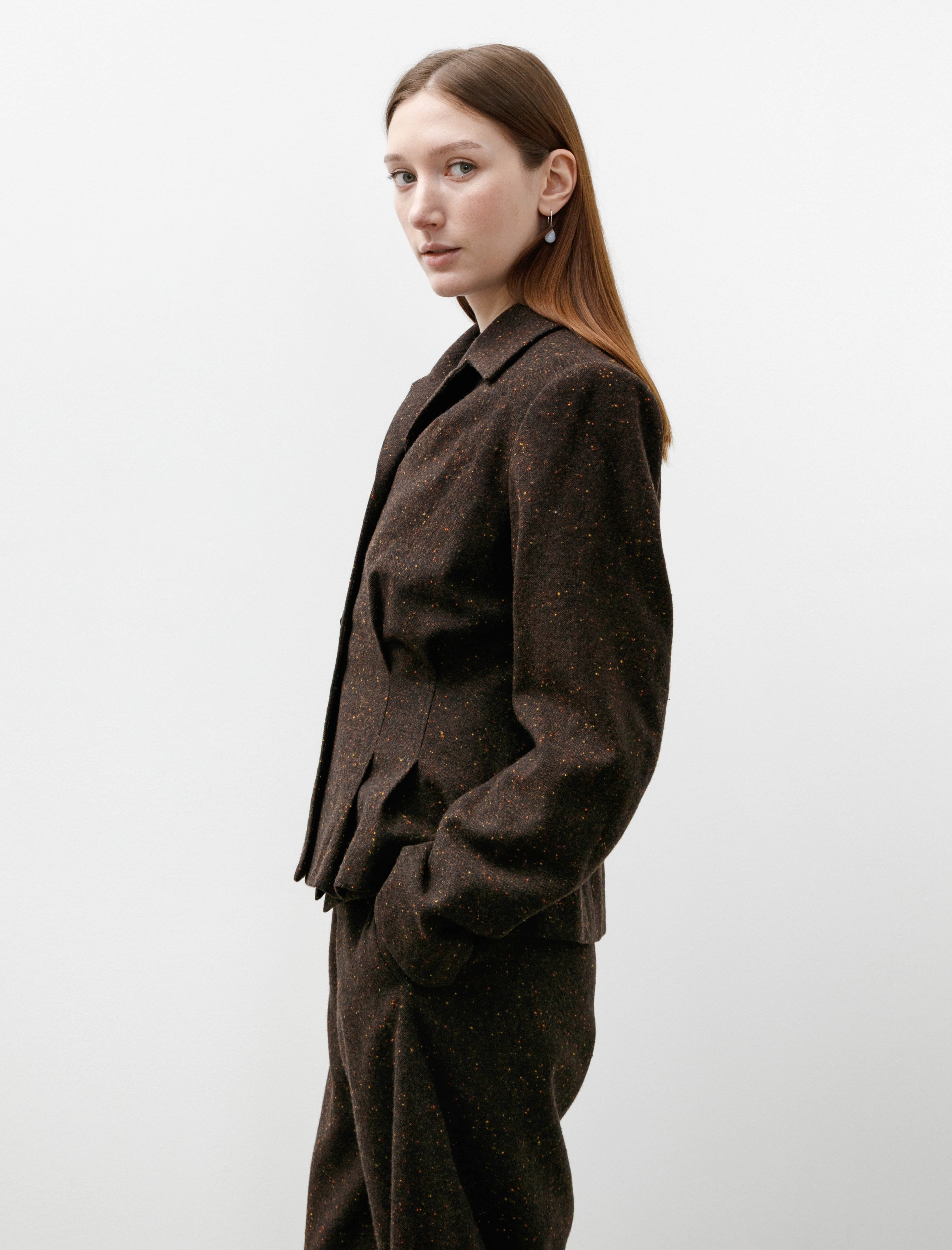 Ernie Palo Colour Nep Shirt Jacket Brown