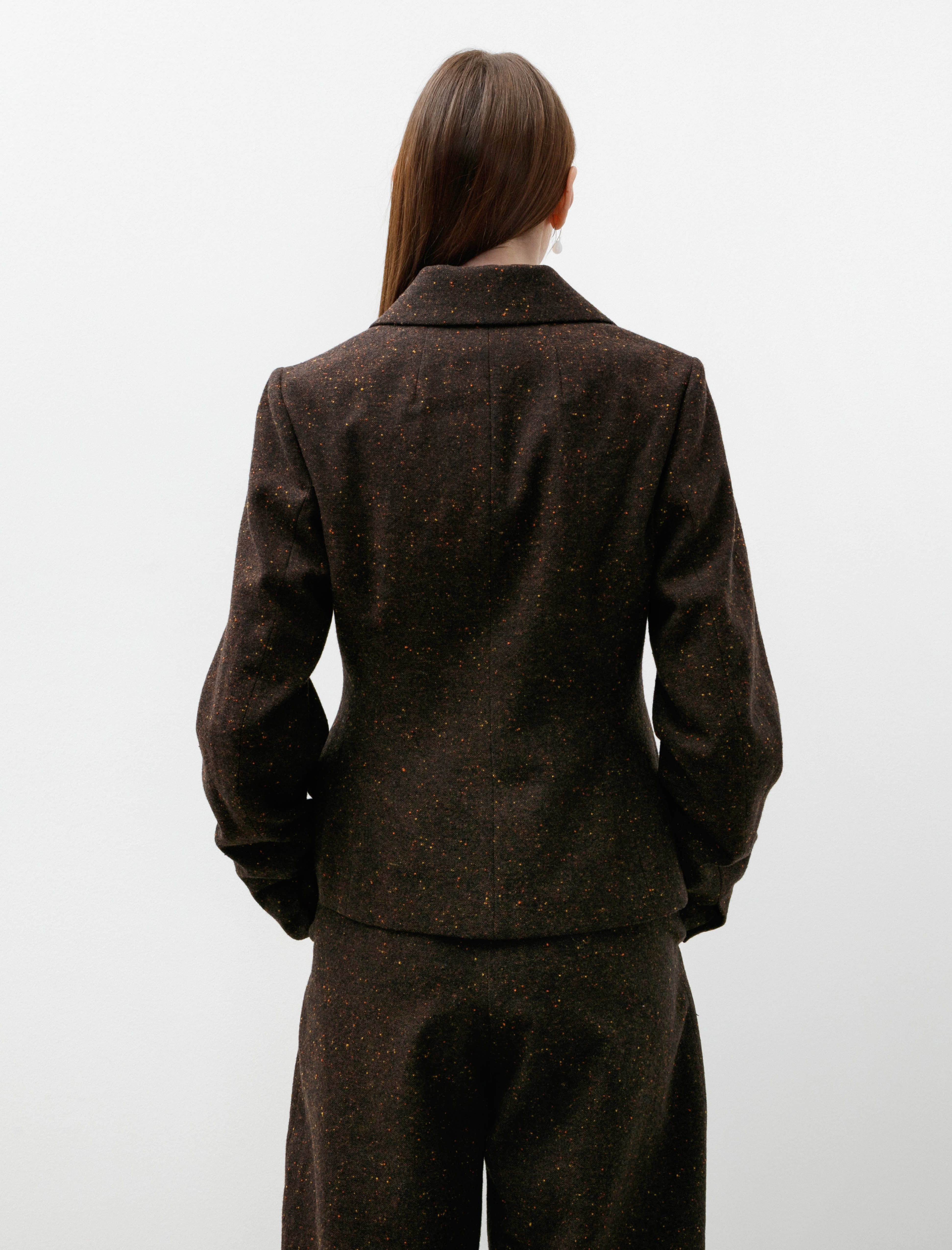 Ernie Palo Colour Nep Shirt Jacket Brown