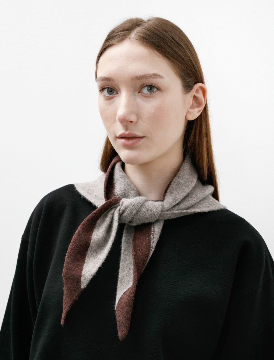 MHL Tipped Scout Scarf Pebble/Mahogany - Image 1