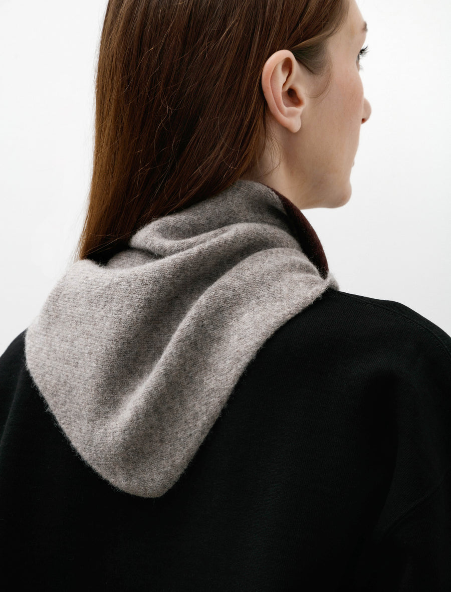 MHL Tipped Scout Scarf Pebble/Mahogany - Image 5