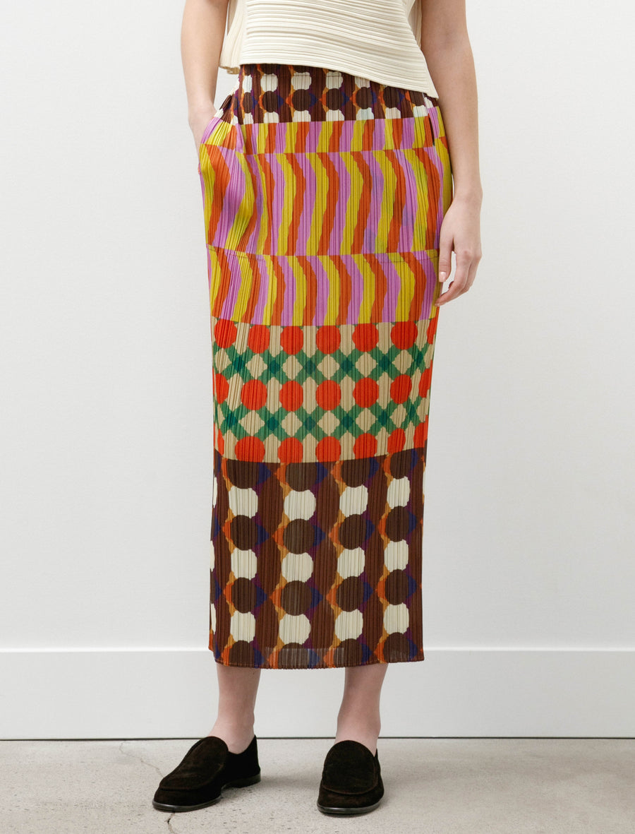 Harmony Printed Skirt Pink Multi - Image 2