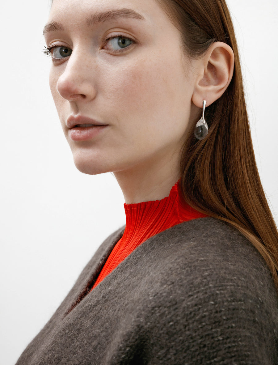 Gota Nail Earrings Clear - Image 1