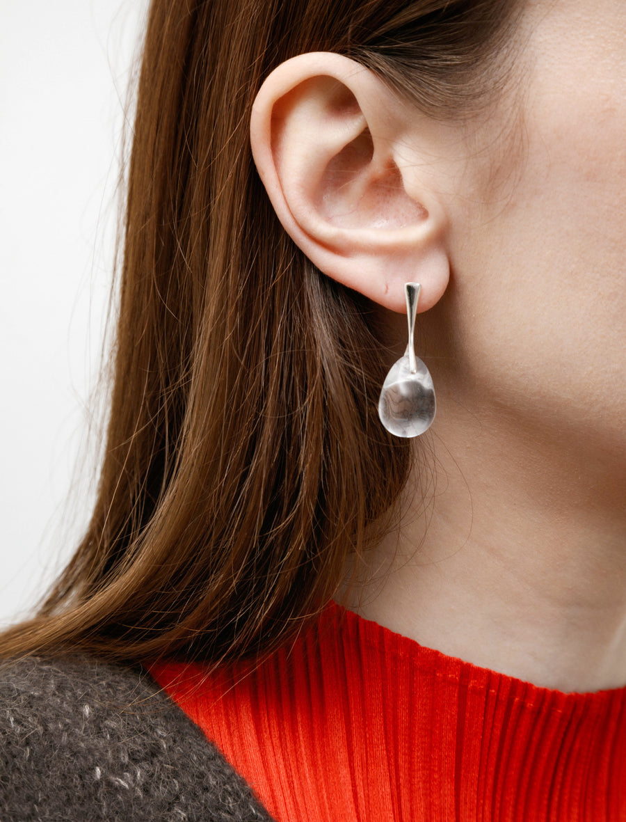 Gota Nail Earrings Clear - Image 2