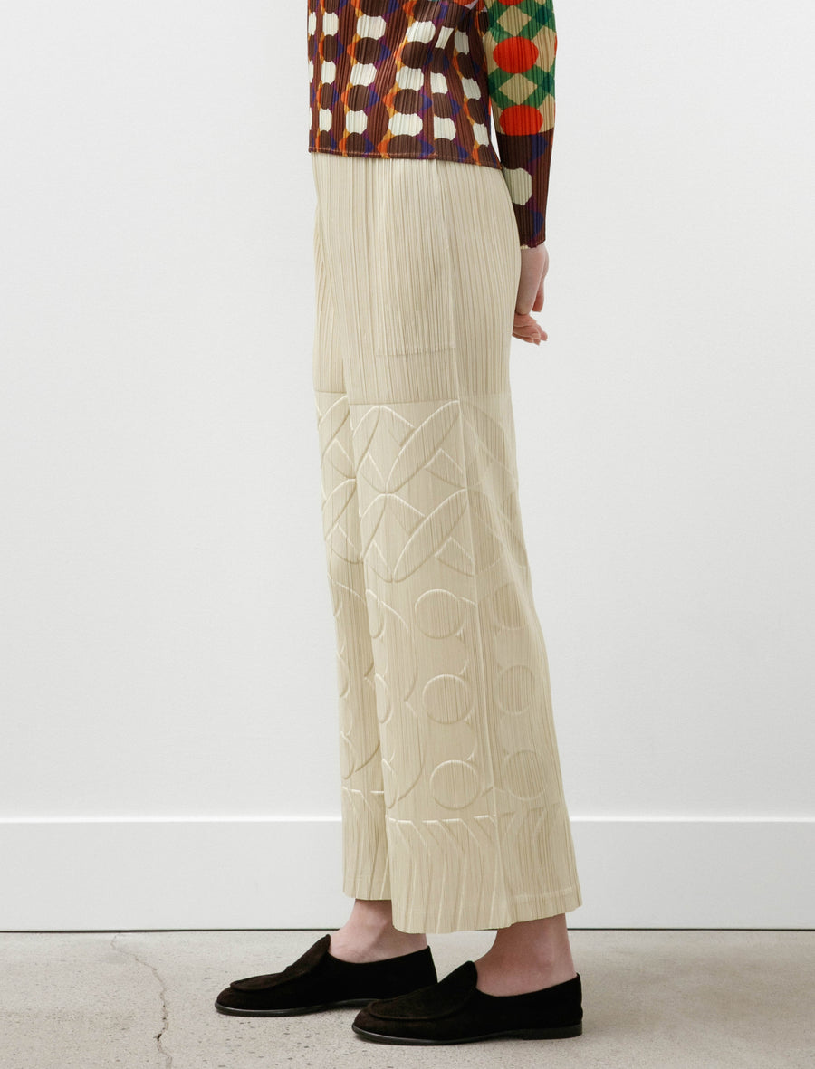 Tune Embossed Pants Ivory - Image 4