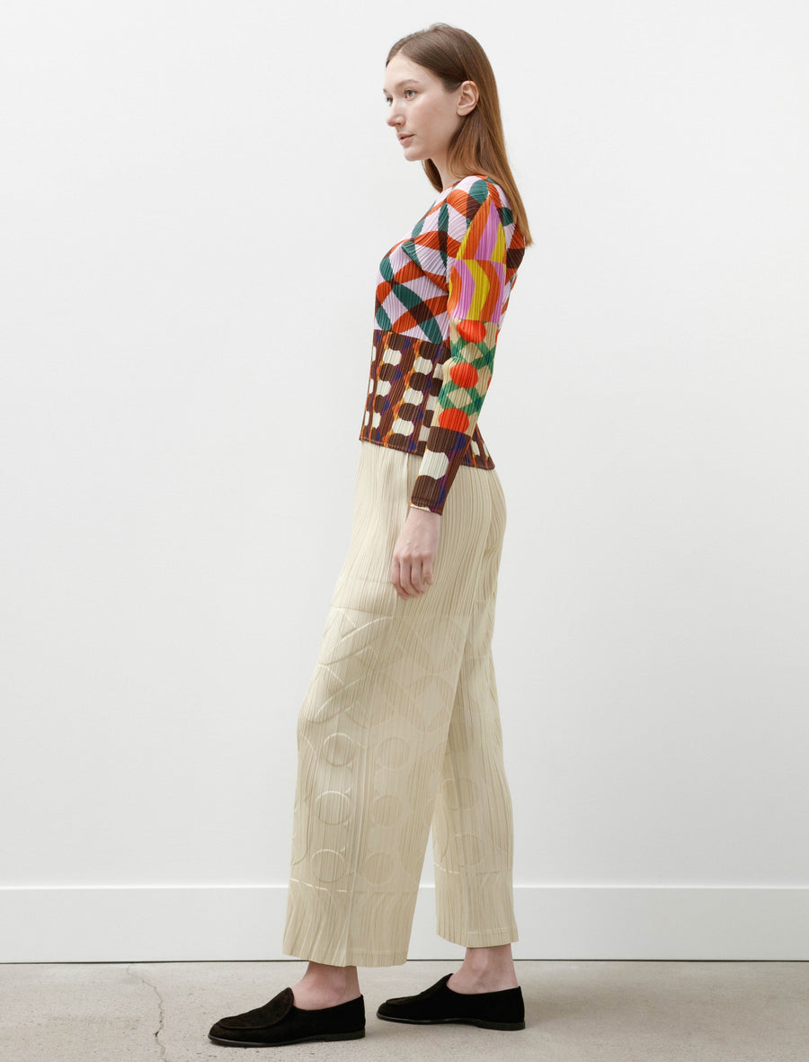 Tune Embossed Pants Ivory - Image 3