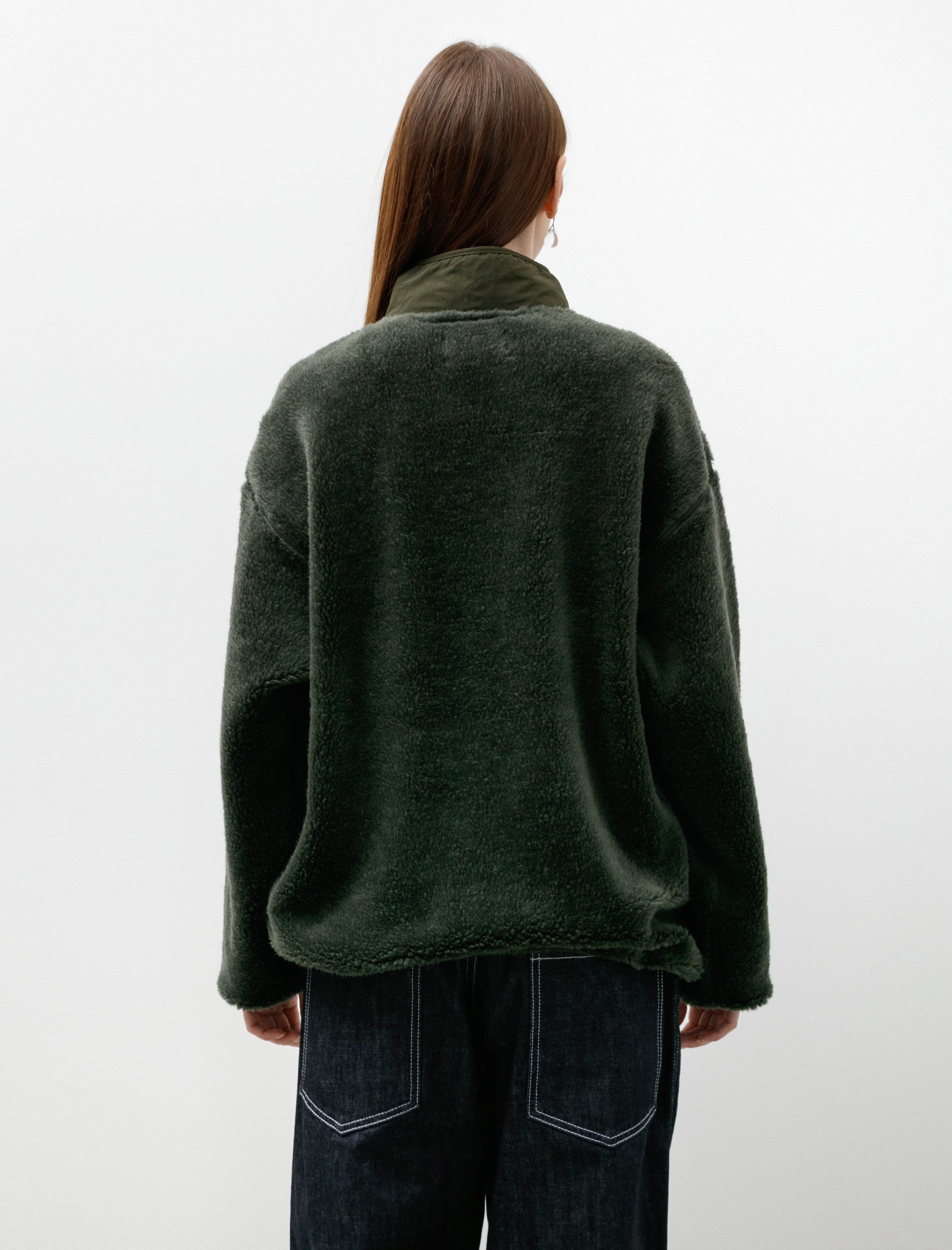 Graphpaper Wool Boa Pullover Green