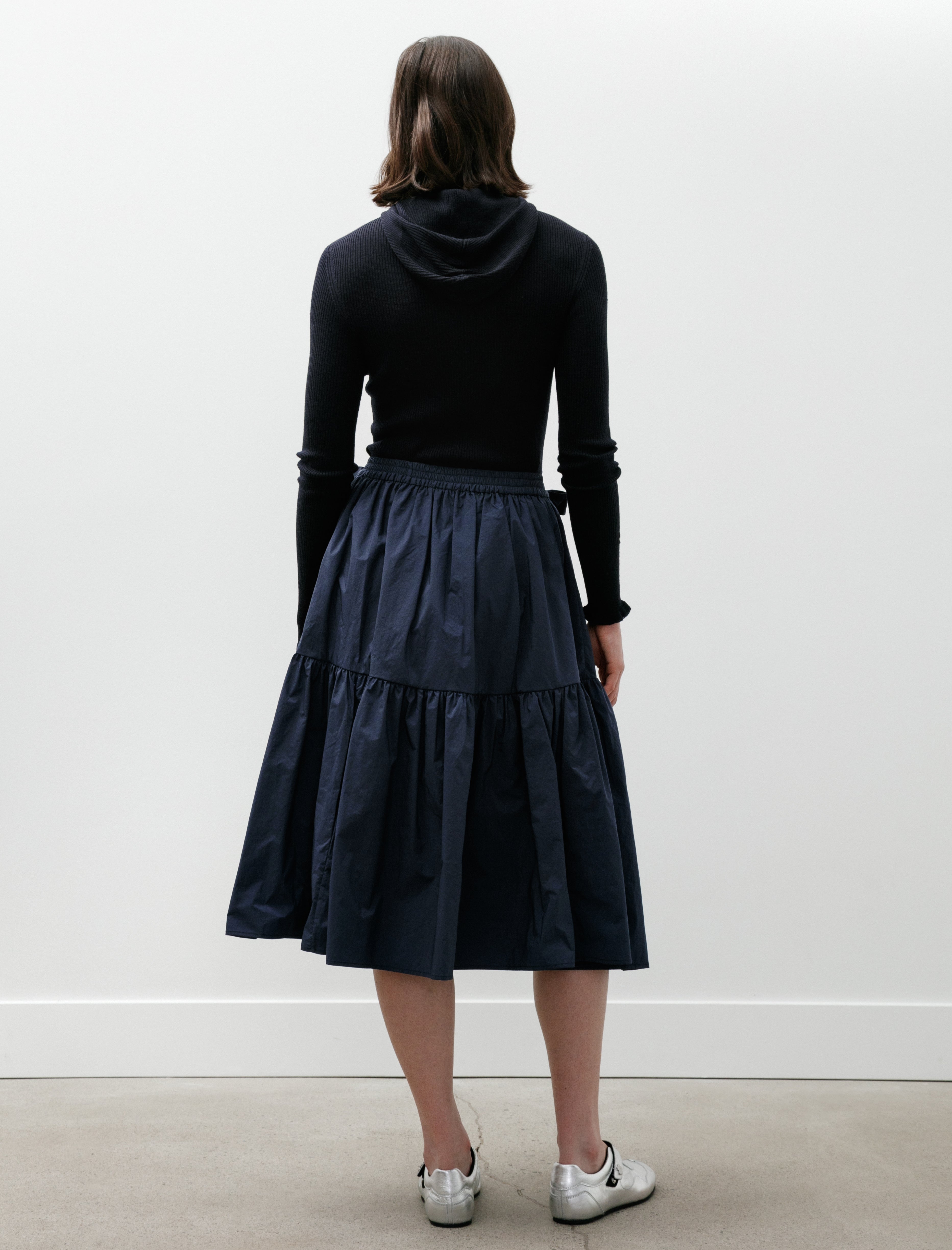 Cecilie Bahnsen Cai Skirt Crisp Ripstop Navy