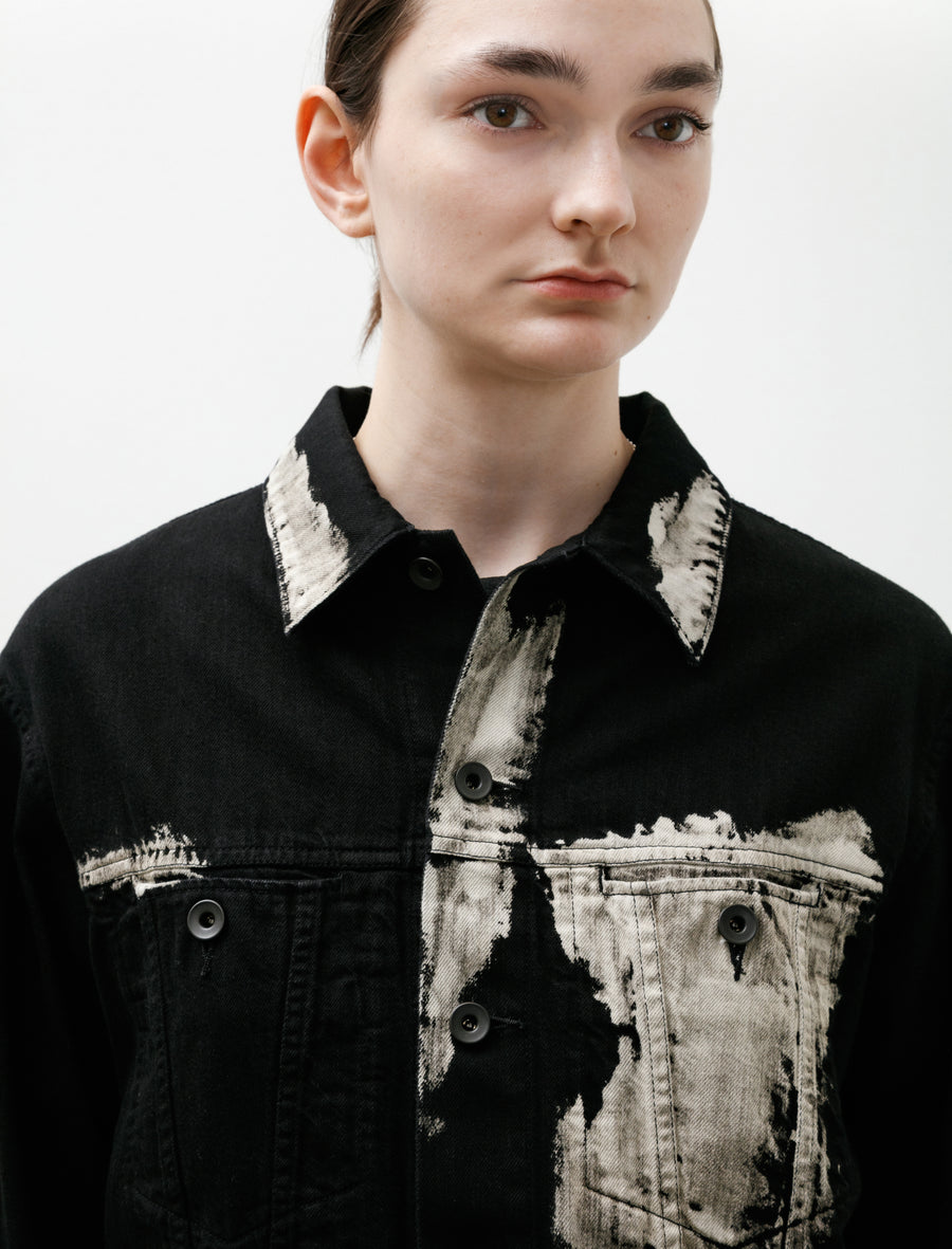 Printed Panel Denim Jacket - Image 3