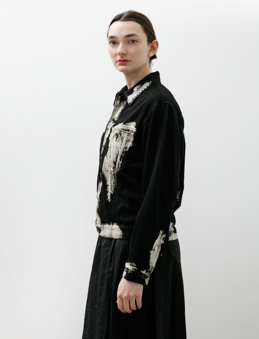 Printed Panel Denim Jacket - Image 4