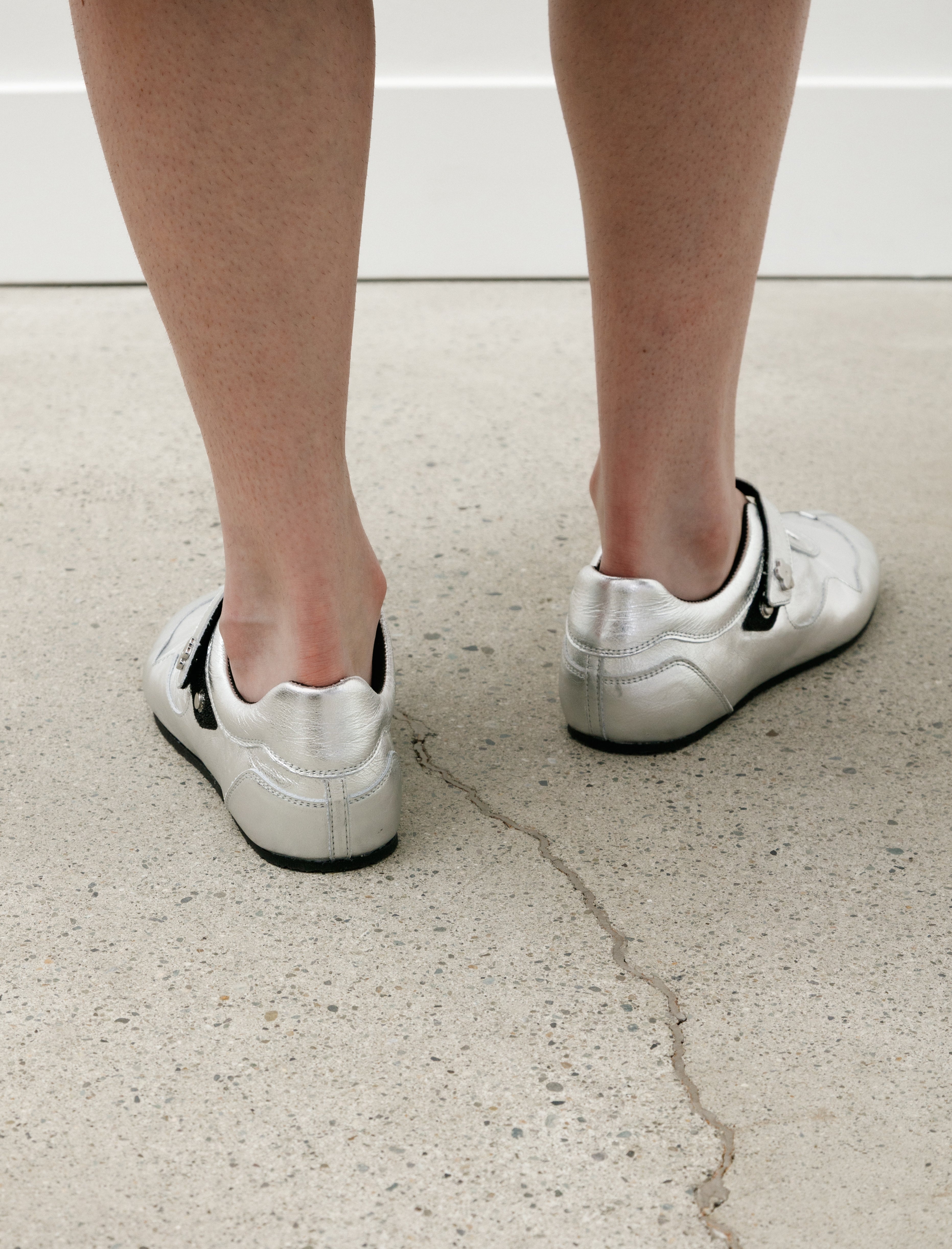 Cecilie Bahnsen Cosmo Sneaker Silver Leather