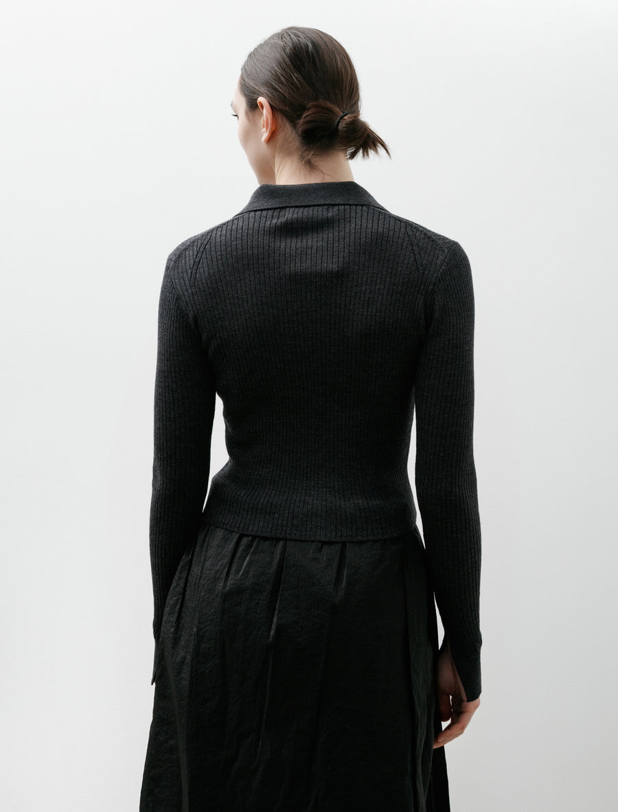Knitted Rib Shirt Washed Graphite - Image 4