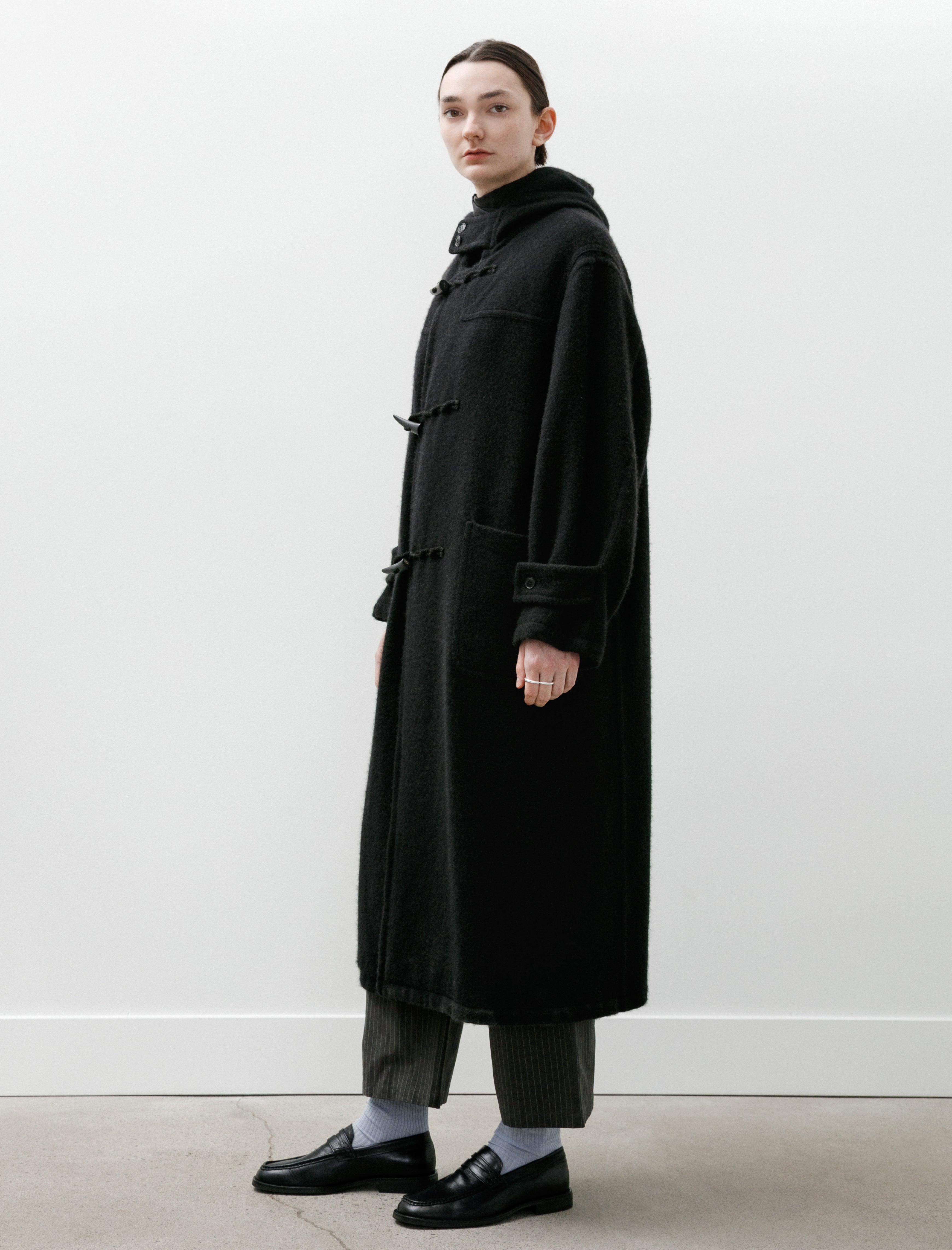 Comoli Cashmere Duffle Coat Black – Neighbour