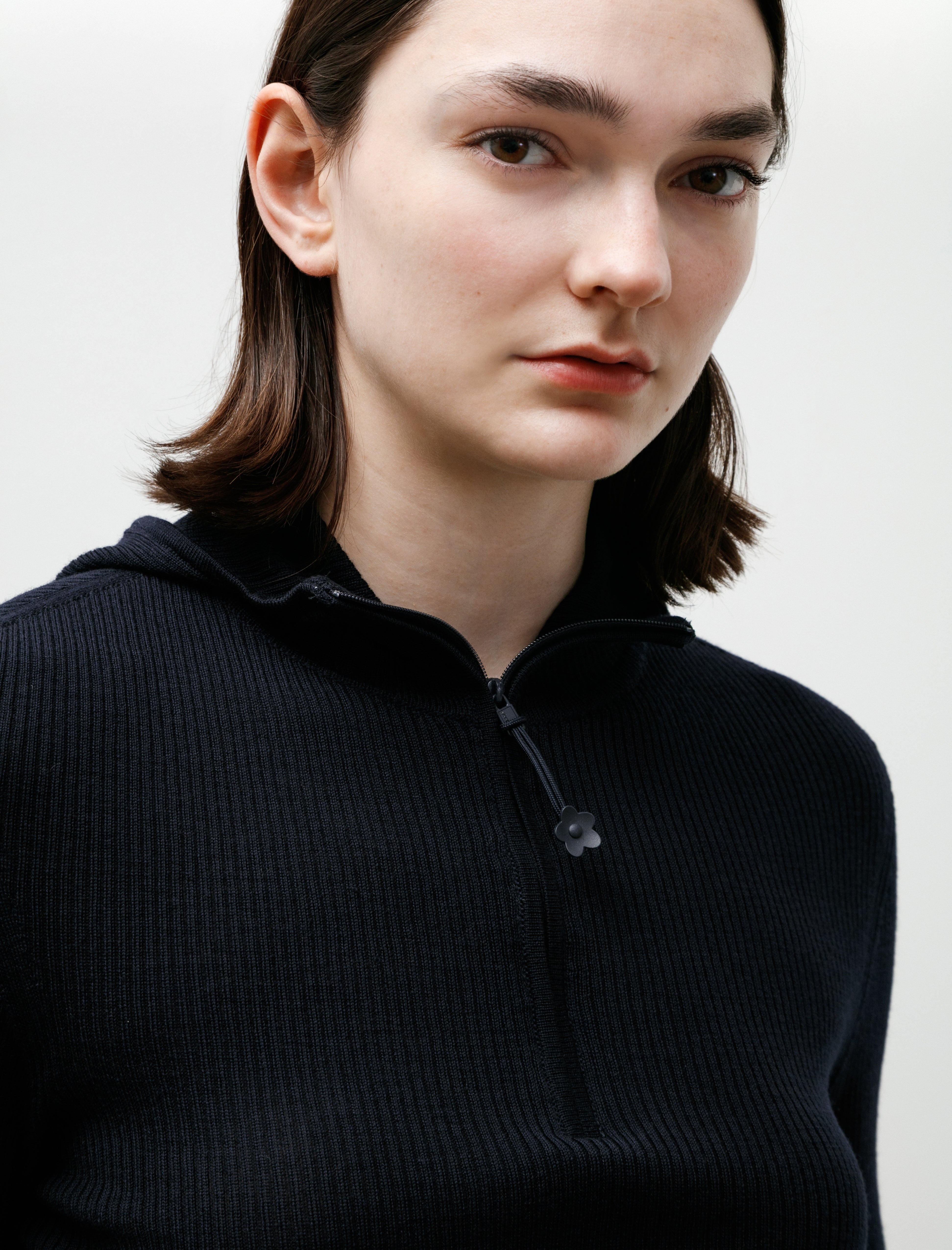 Cecilie Bahnsen Belma Hoodie Summer Merino Navy