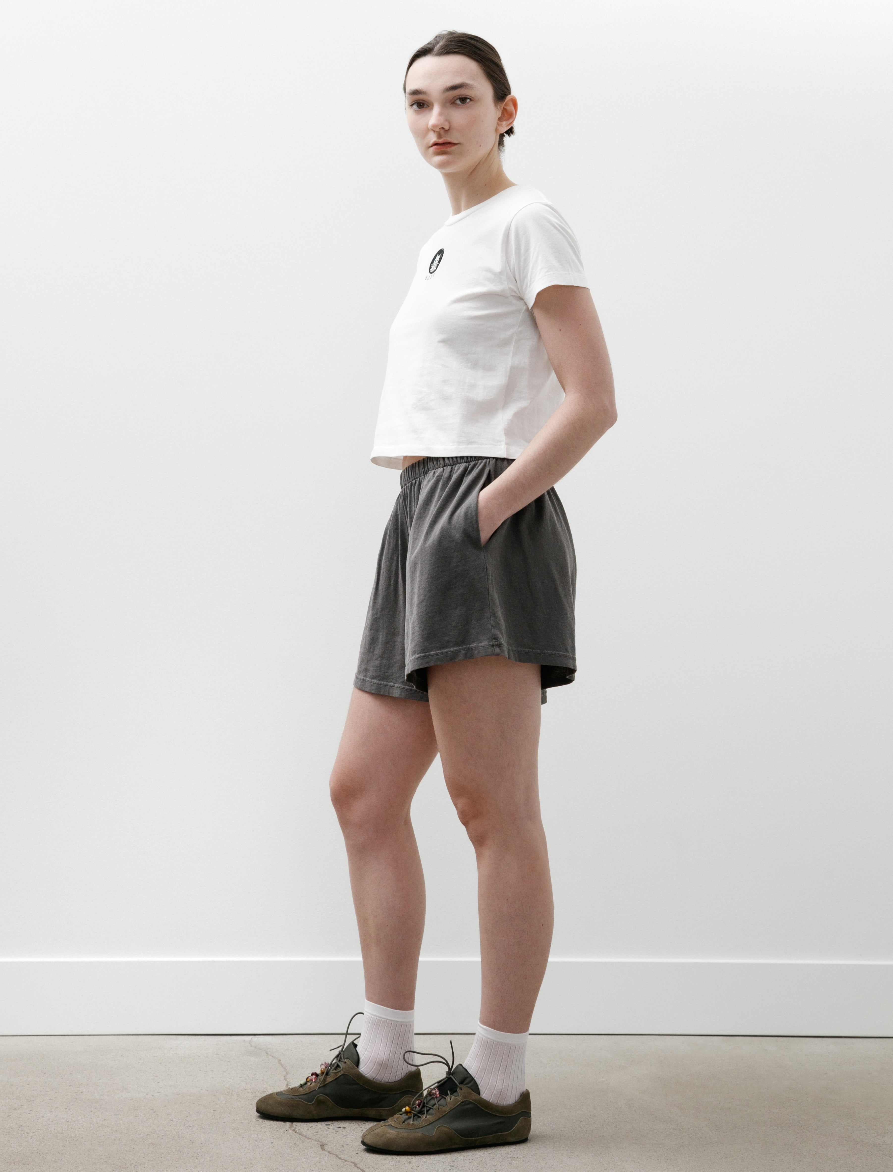 Our Legacy Gored Shorts Worn Graphite Legacy Jersey