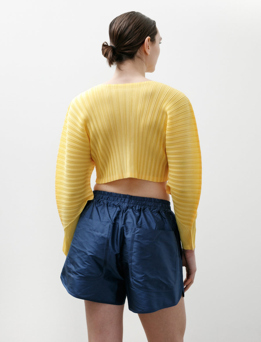 Rib Pleats Cardigan Yellow - Image 4