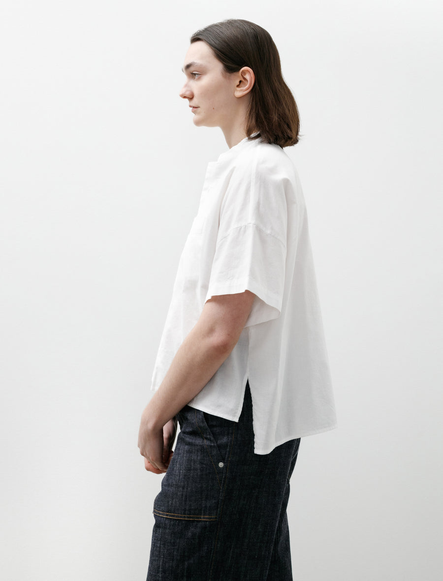 Short Sleeve Boxy Shirt White - Image 3