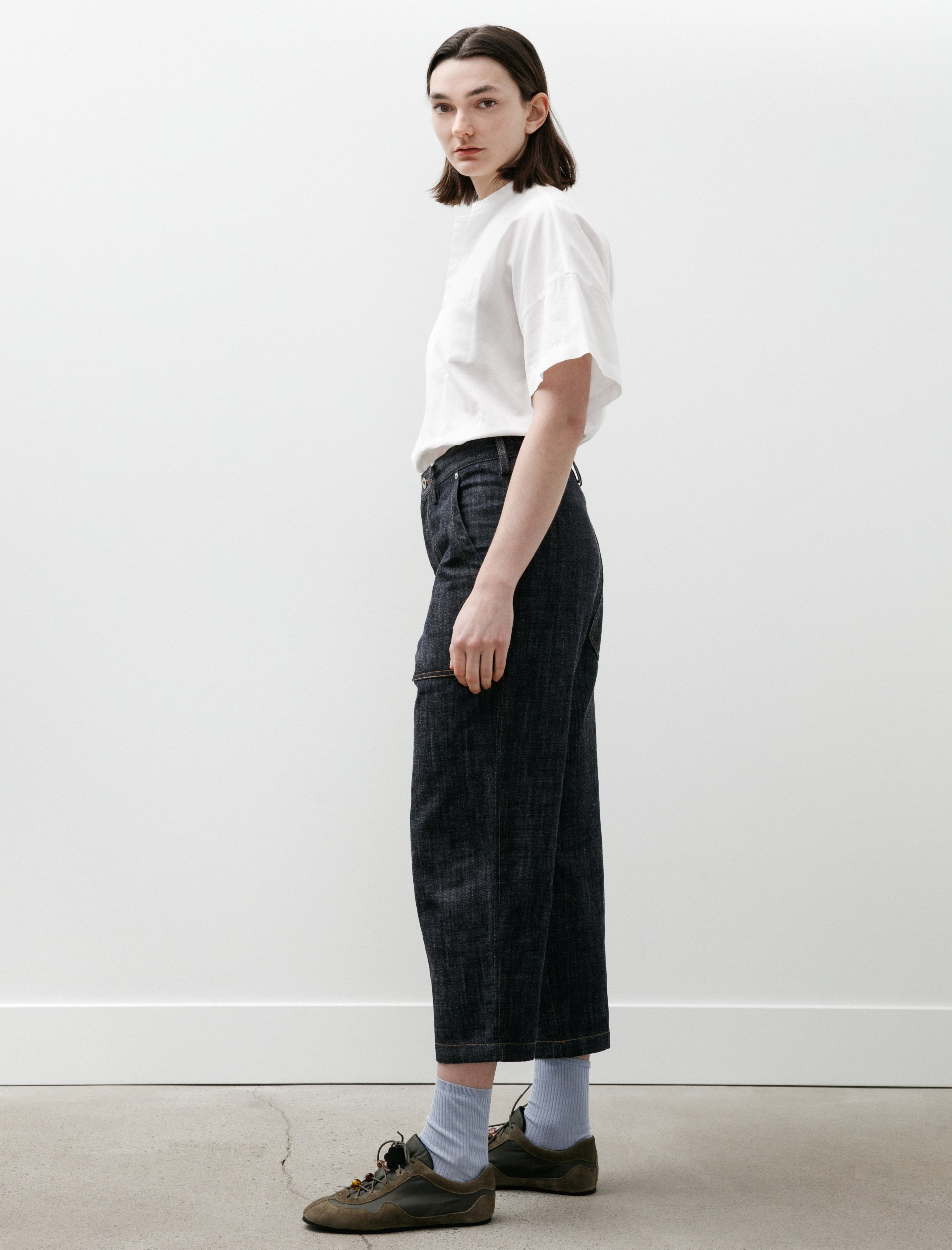 Y's by Yohji Yamamoto Asymmetrical Pocket Denim Pants Indigo