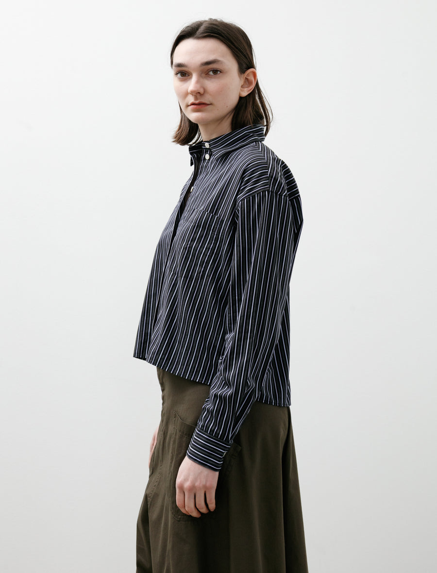 New Format Shirt Black Office Stripe - Image 3