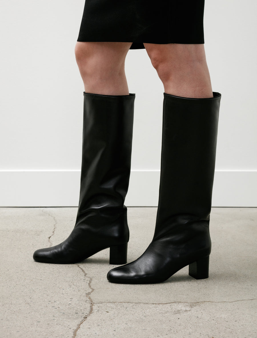 Downtown Nappa Knee High Boots Black - Image 2