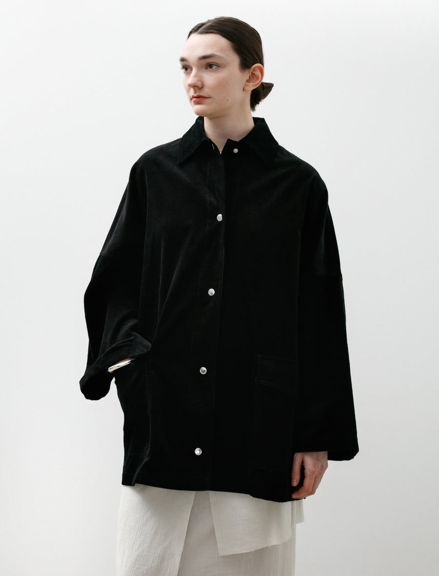 Cord Overshirt Black - Image 2