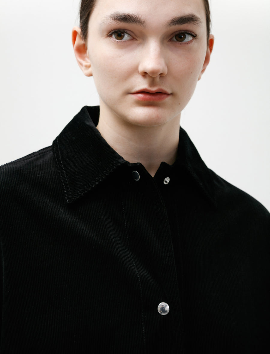 Cord Overshirt Black - Image 3