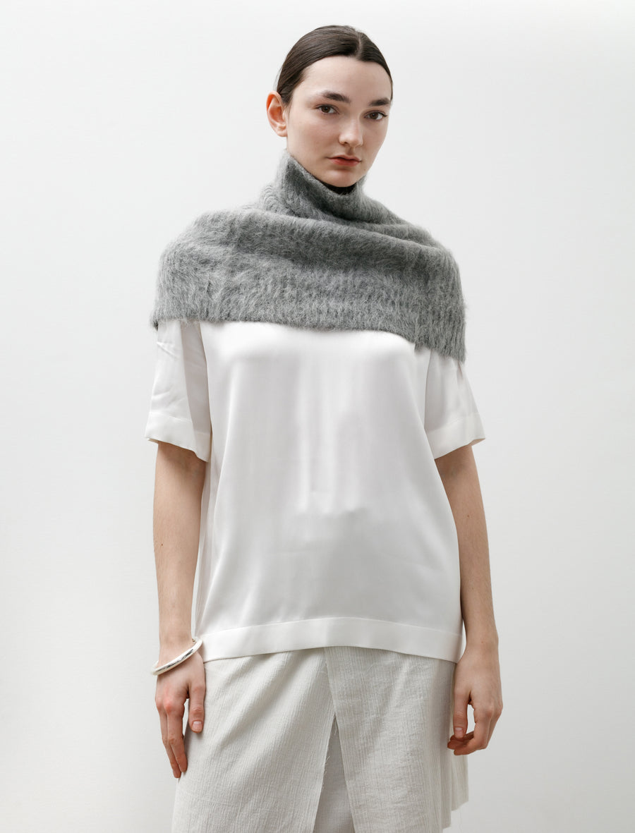Funnel Alpaca Blend Neck Warmer Grey Mélange - Image 1