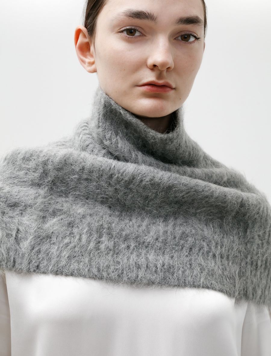 Funnel Alpaca Blend Neck Warmer Grey Mélange - Image 2