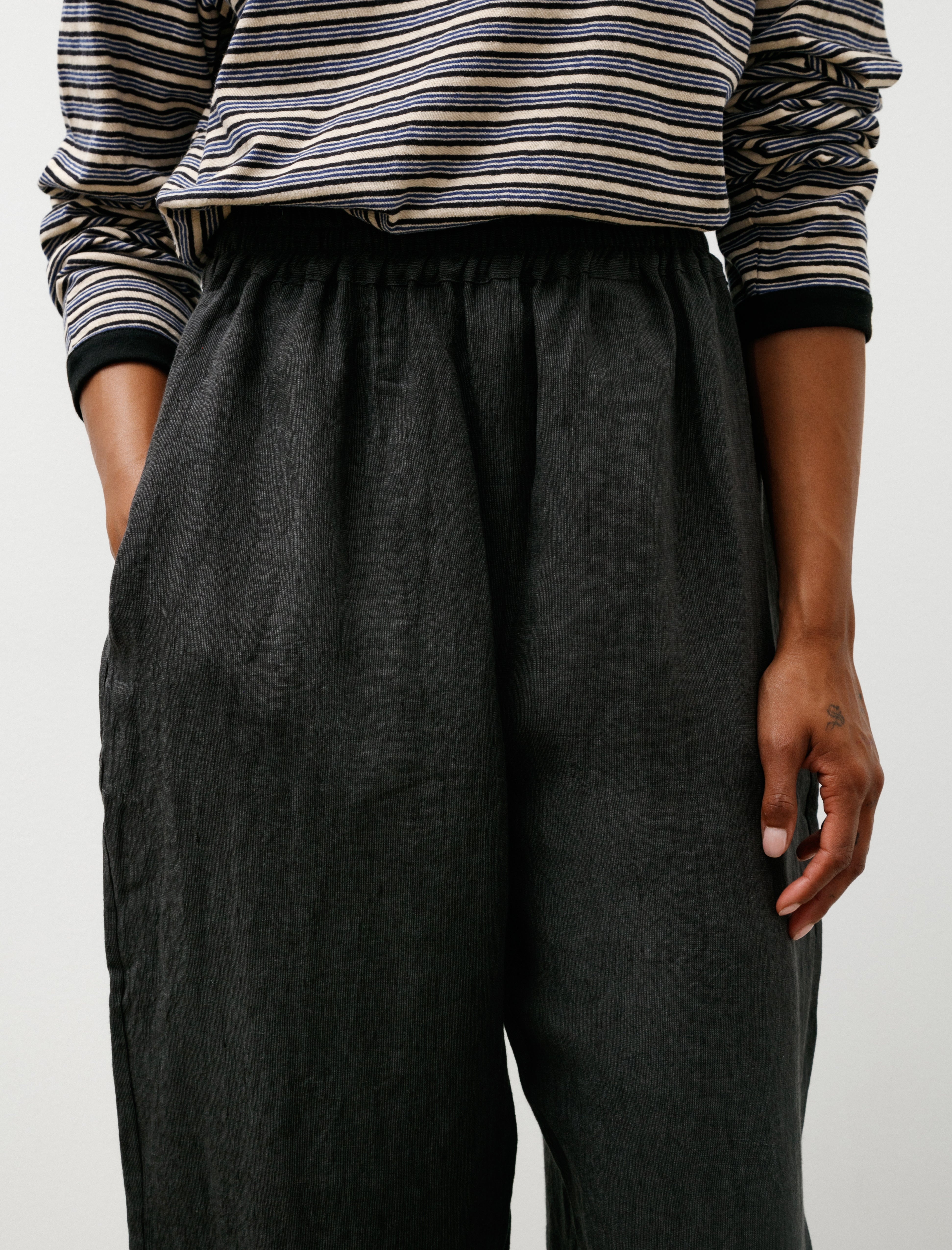 Cawley Irish Linen Iris Trousers Steel