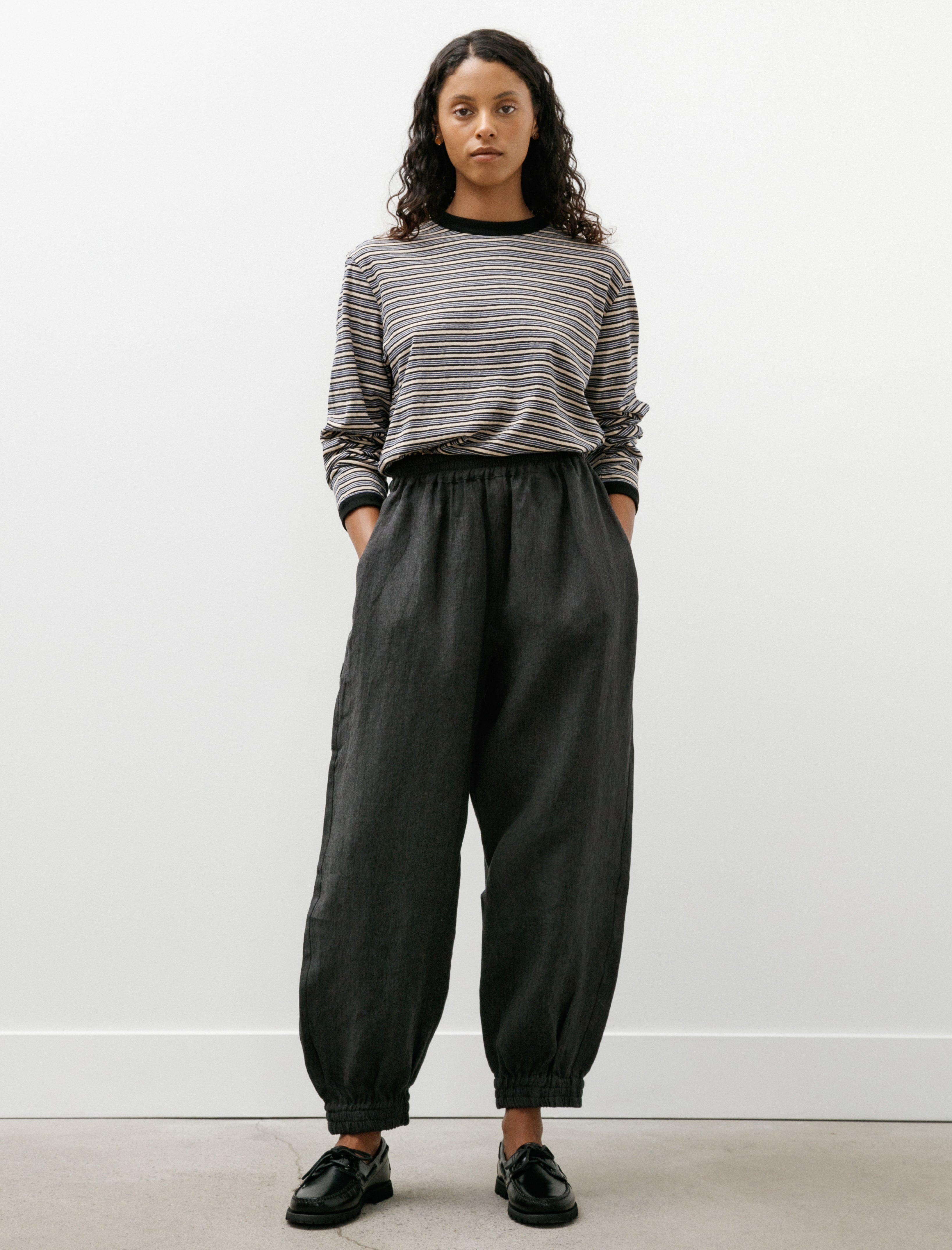 Cawley Irish Linen Iris Trousers Steel