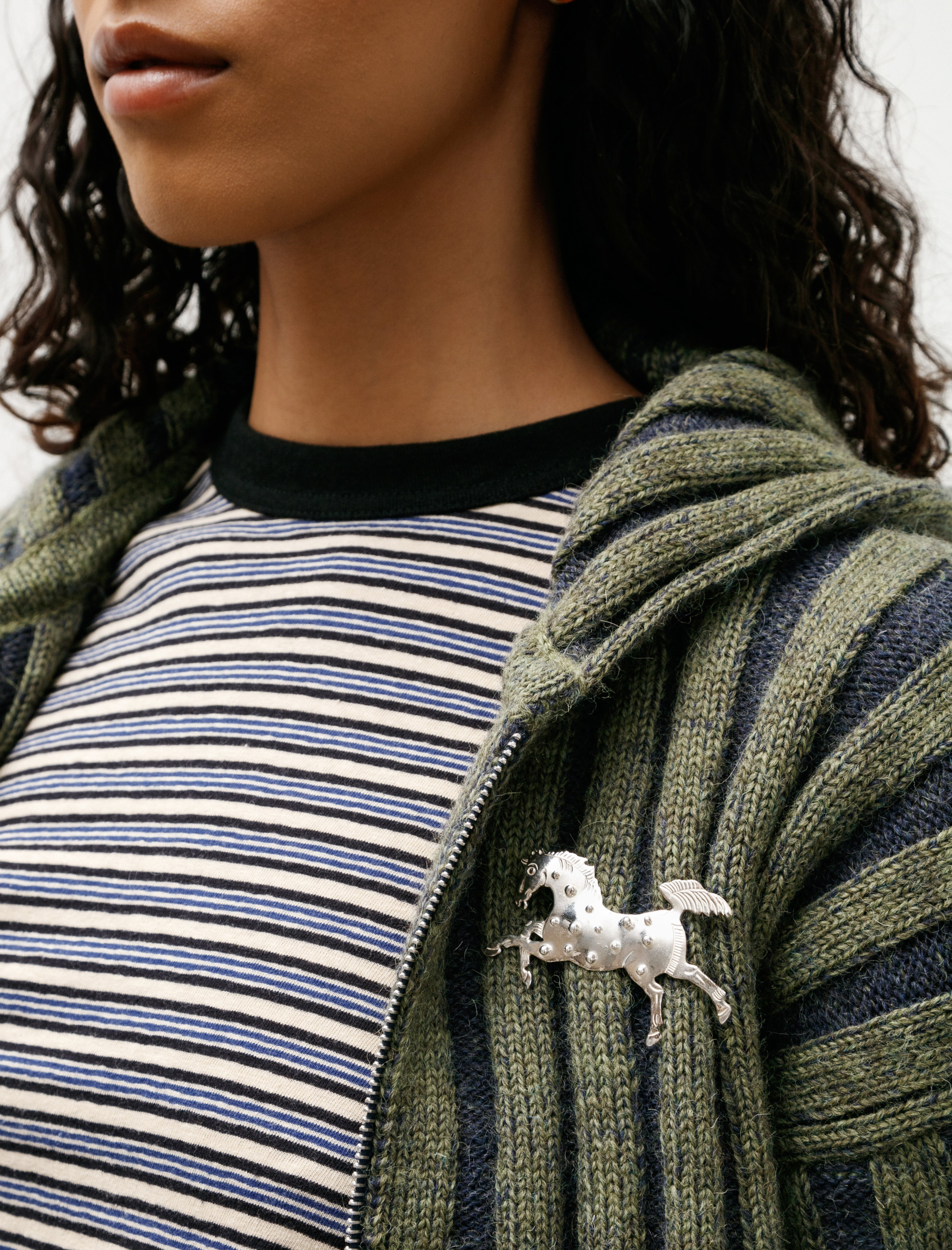 Giddy Up Pin Silver