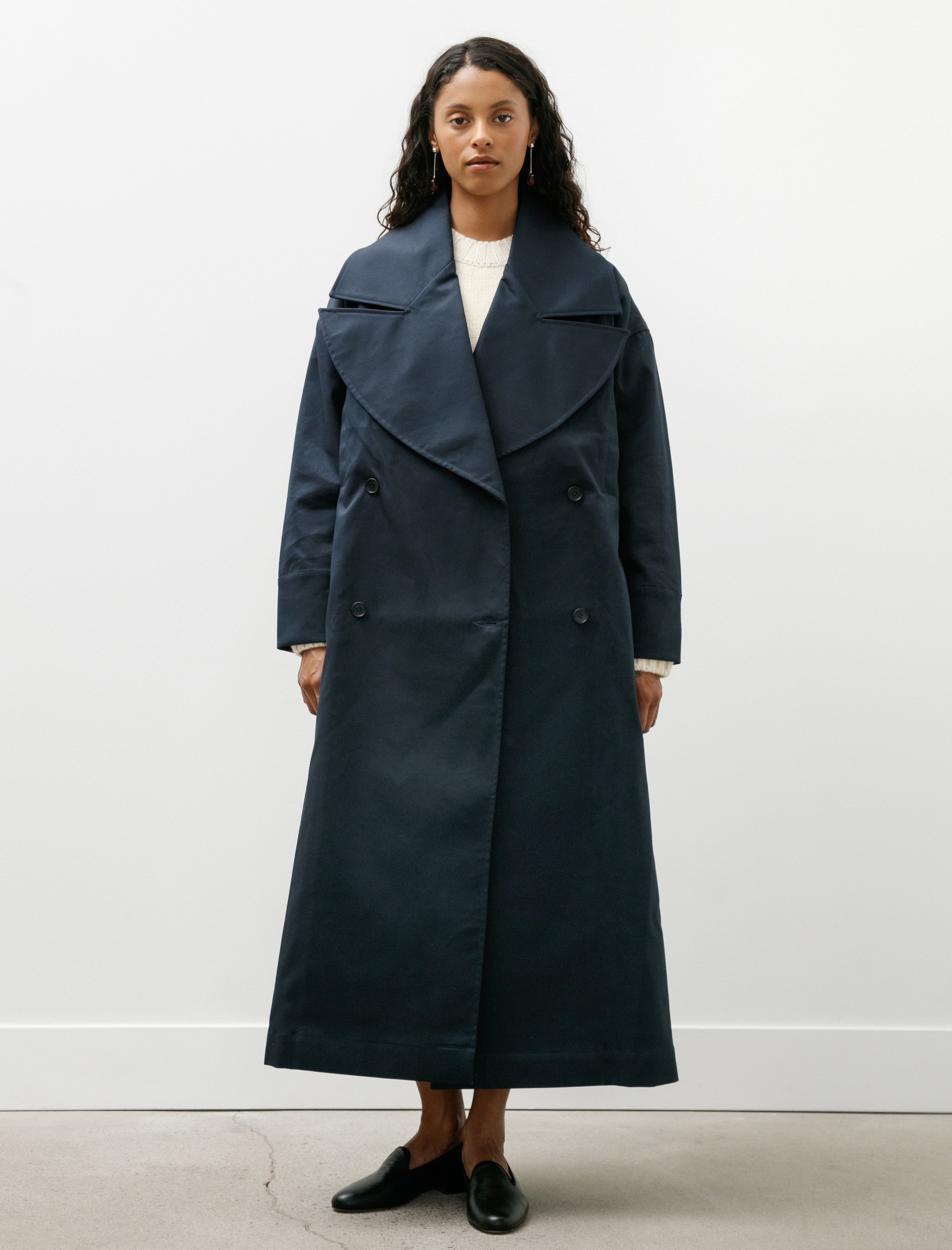 Cawley British Cotton Gabardine Agnes Mac Navy