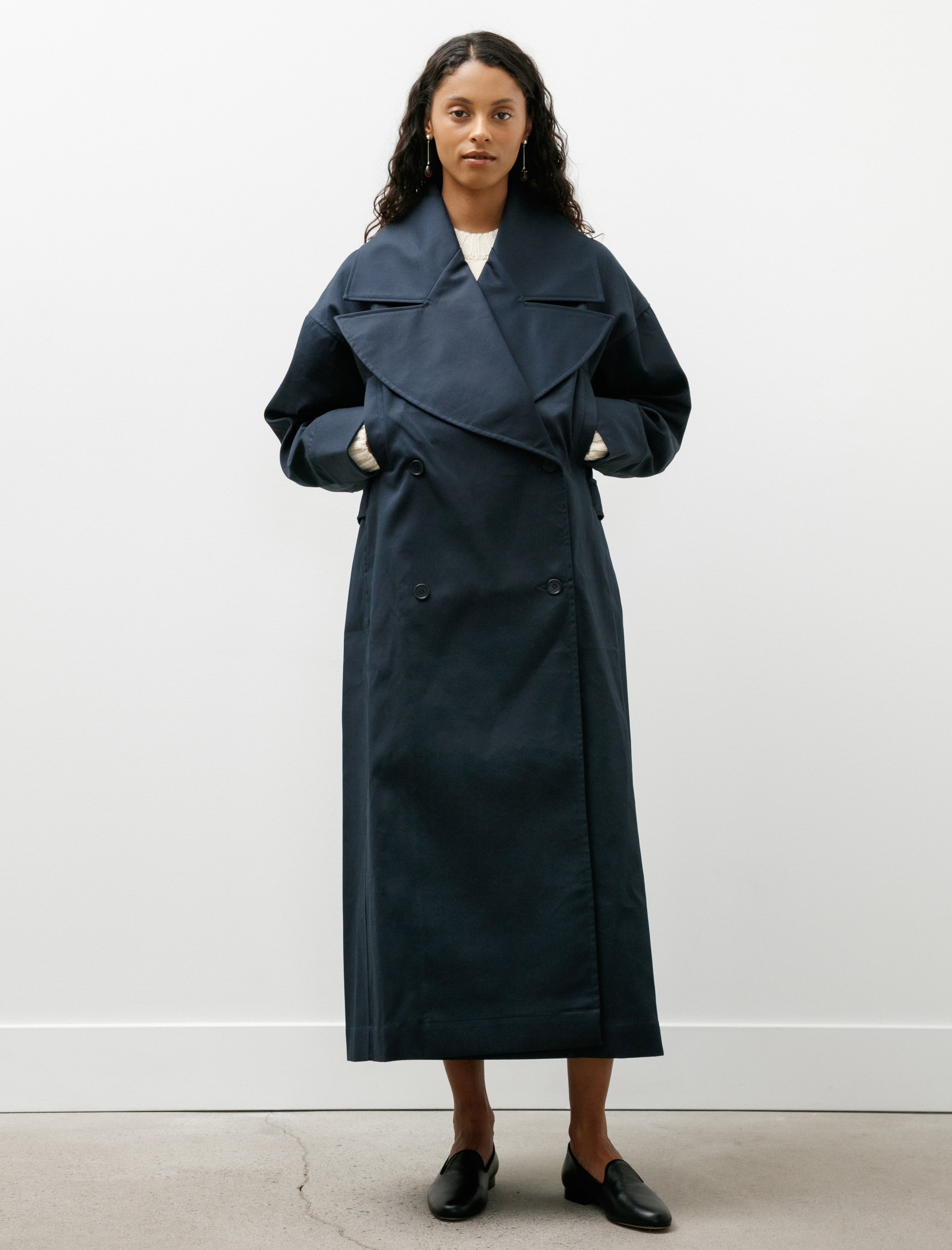 Cawley British Cotton Gabardine Agnes Mac Navy