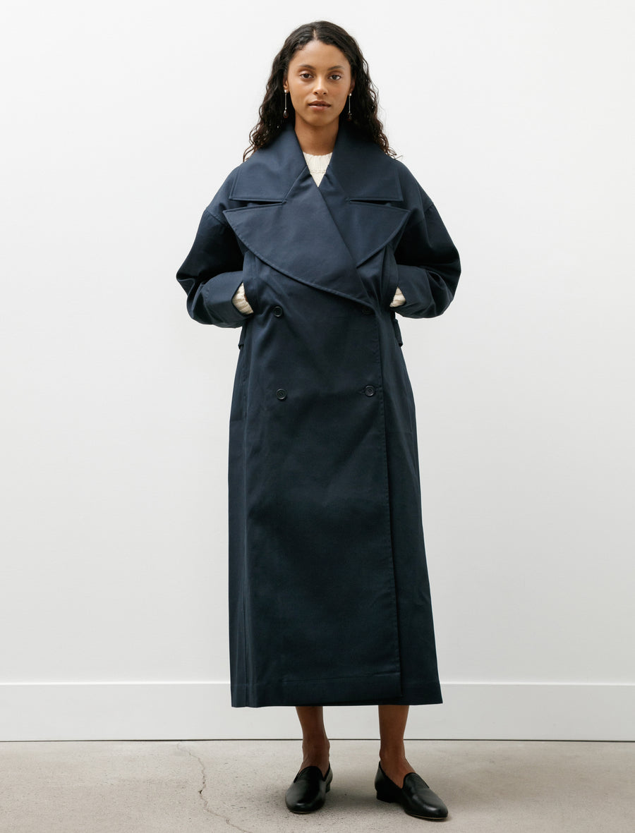 British Cotton Gabardine Agnes Mac Navy - Image 3