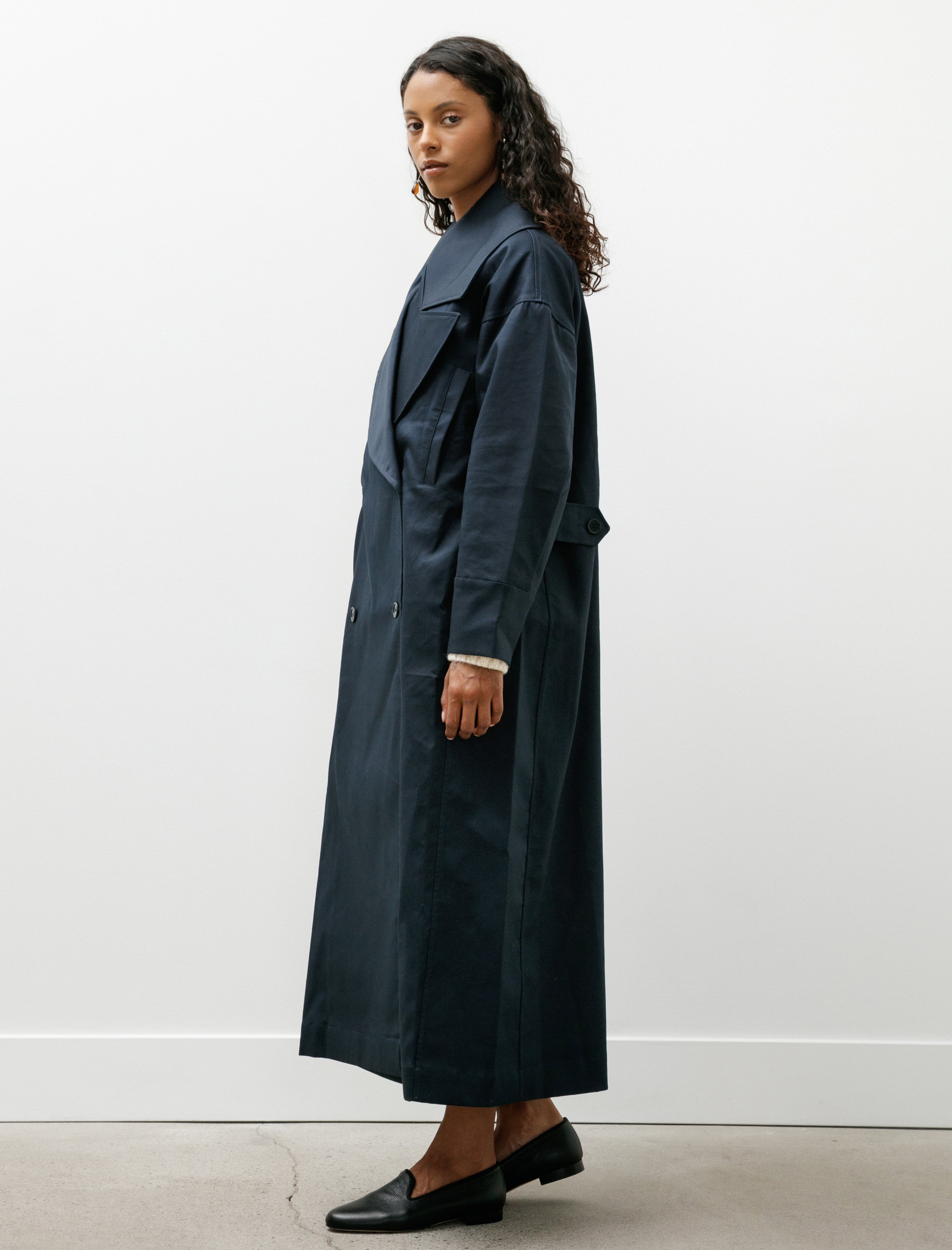Cawley British Cotton Gabardine Agnes Mac Navy
