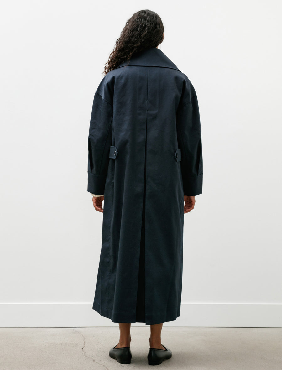 British Cotton Gabardine Agnes Mac Navy - Image 2