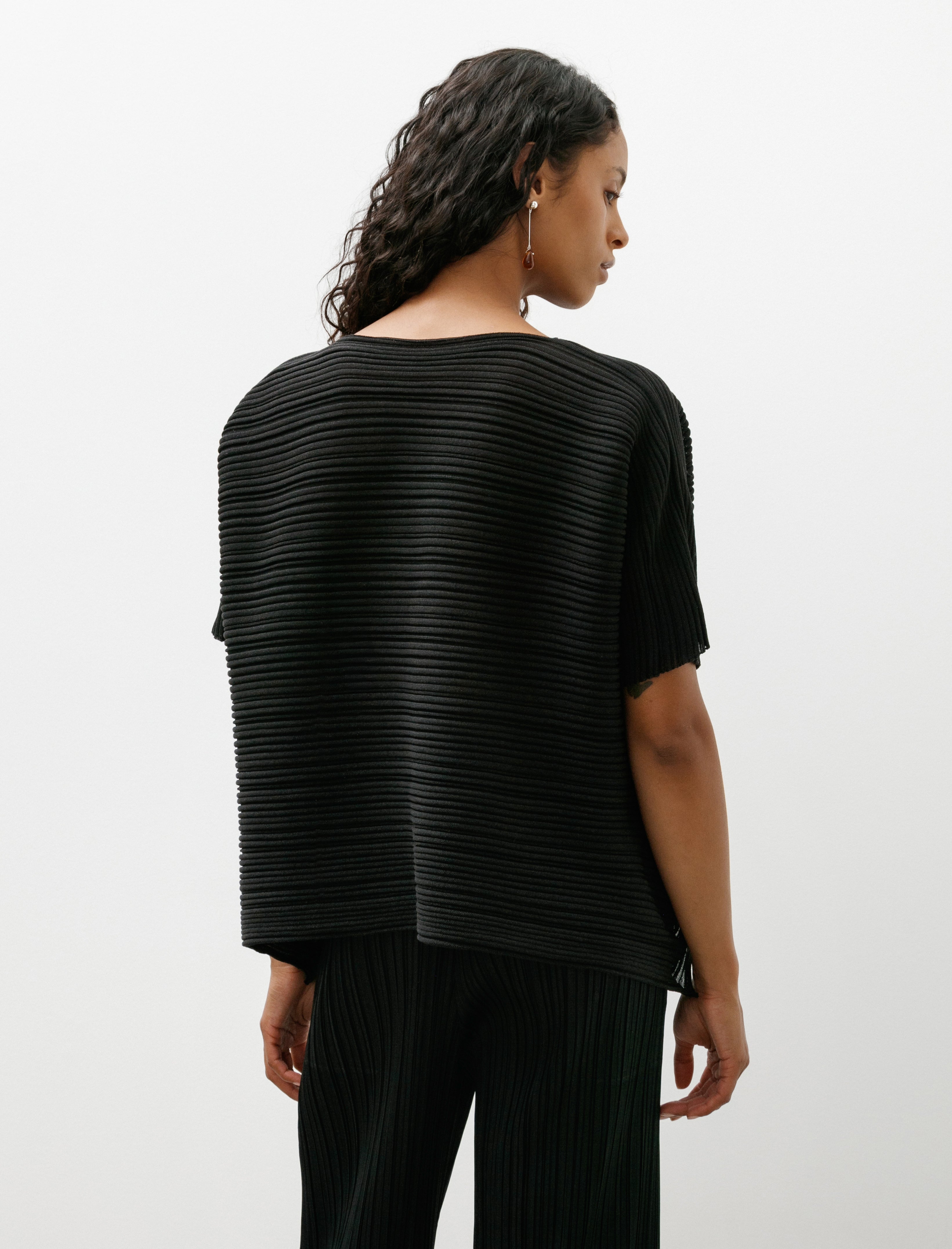 Pleats Please by Issey Miyake Paper Bounce Knit Black