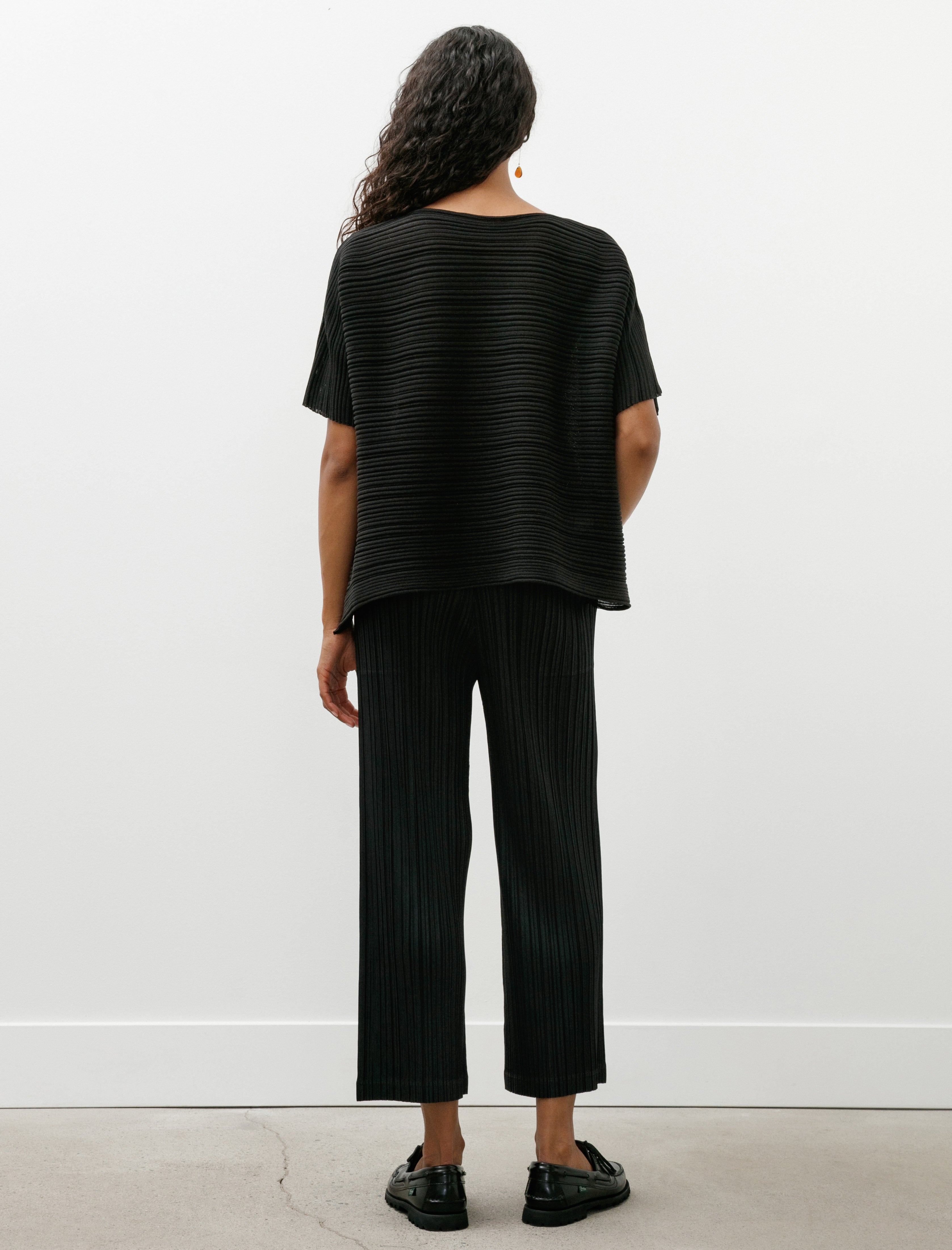 Pleats Please by Issey Miyake Thicker Bottoms Straight Pants Black