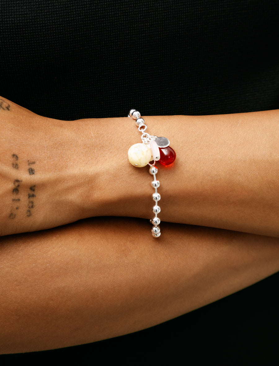 Clapio Bracelet Yellow/Red/Pale Pink - Image 2