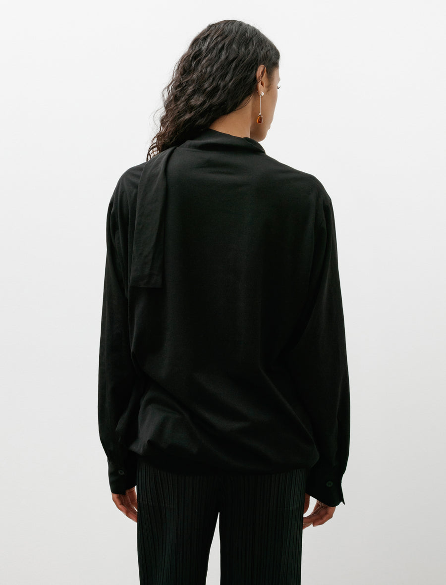 Tie Combination Blouse Black - Image 2